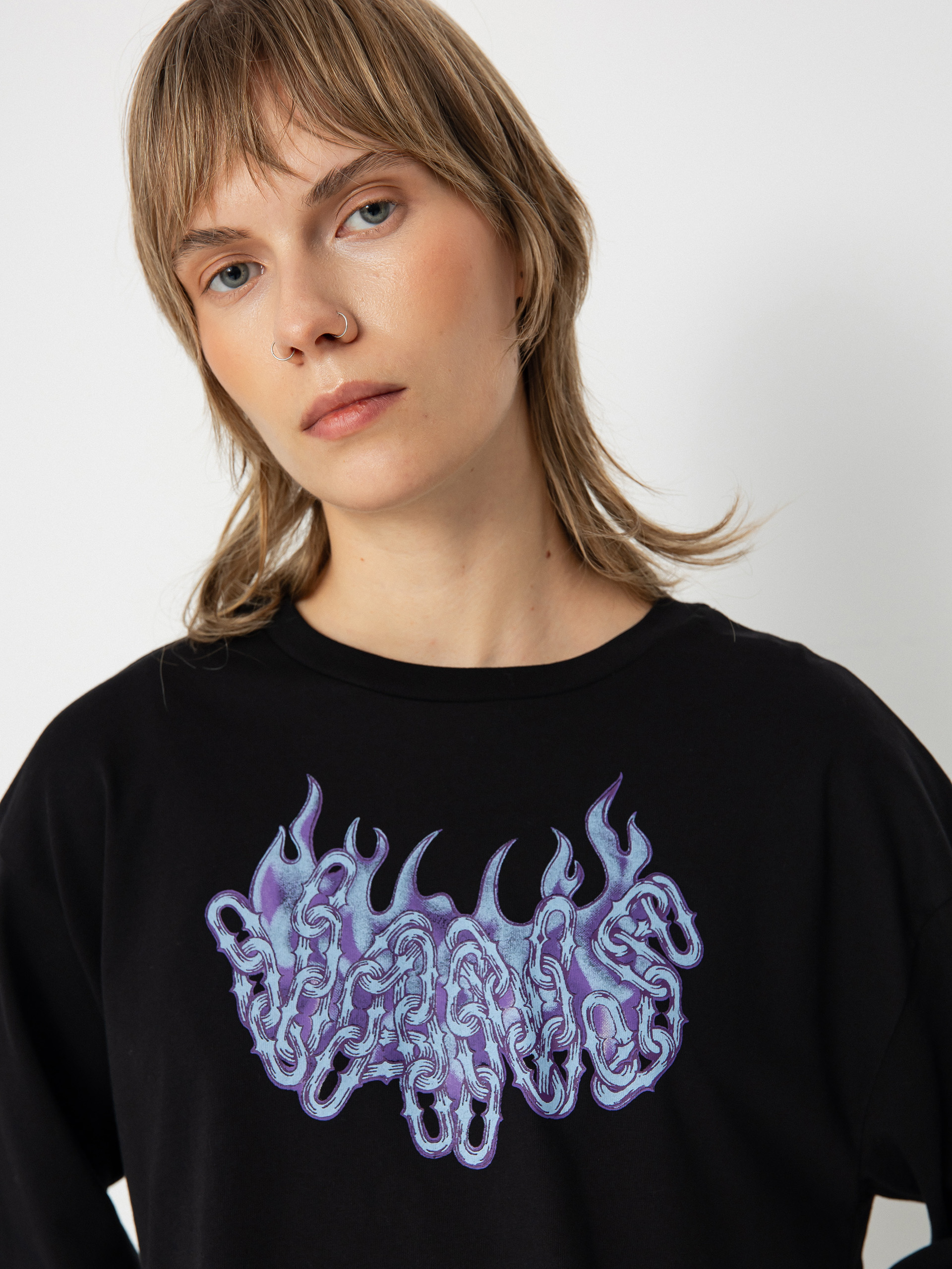 Longsleeve Vans Hot Links Relax Crop Wmn (black)