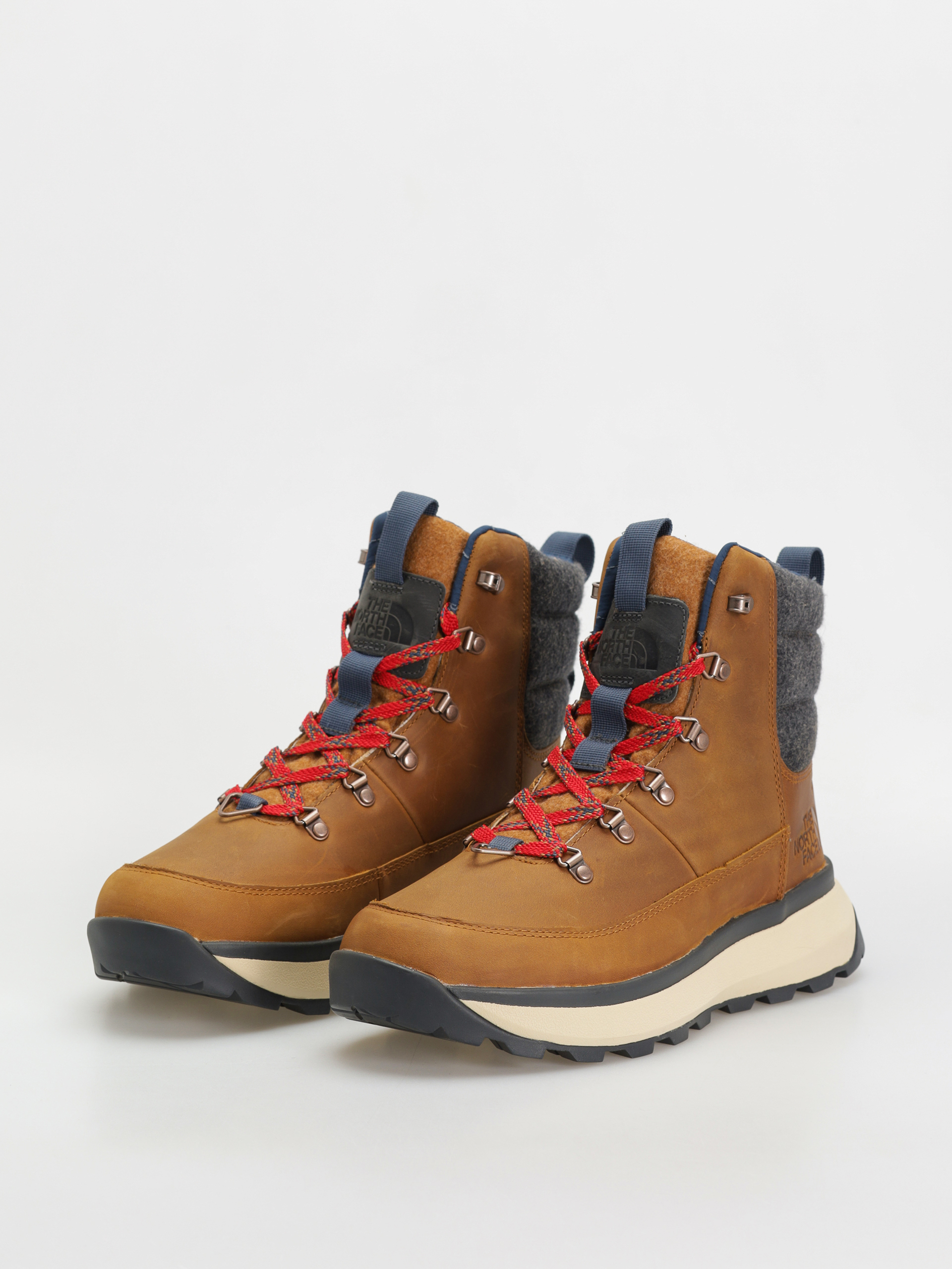 Pantofi The North Face Bergen Leather Wp (timber tan/tnf red)