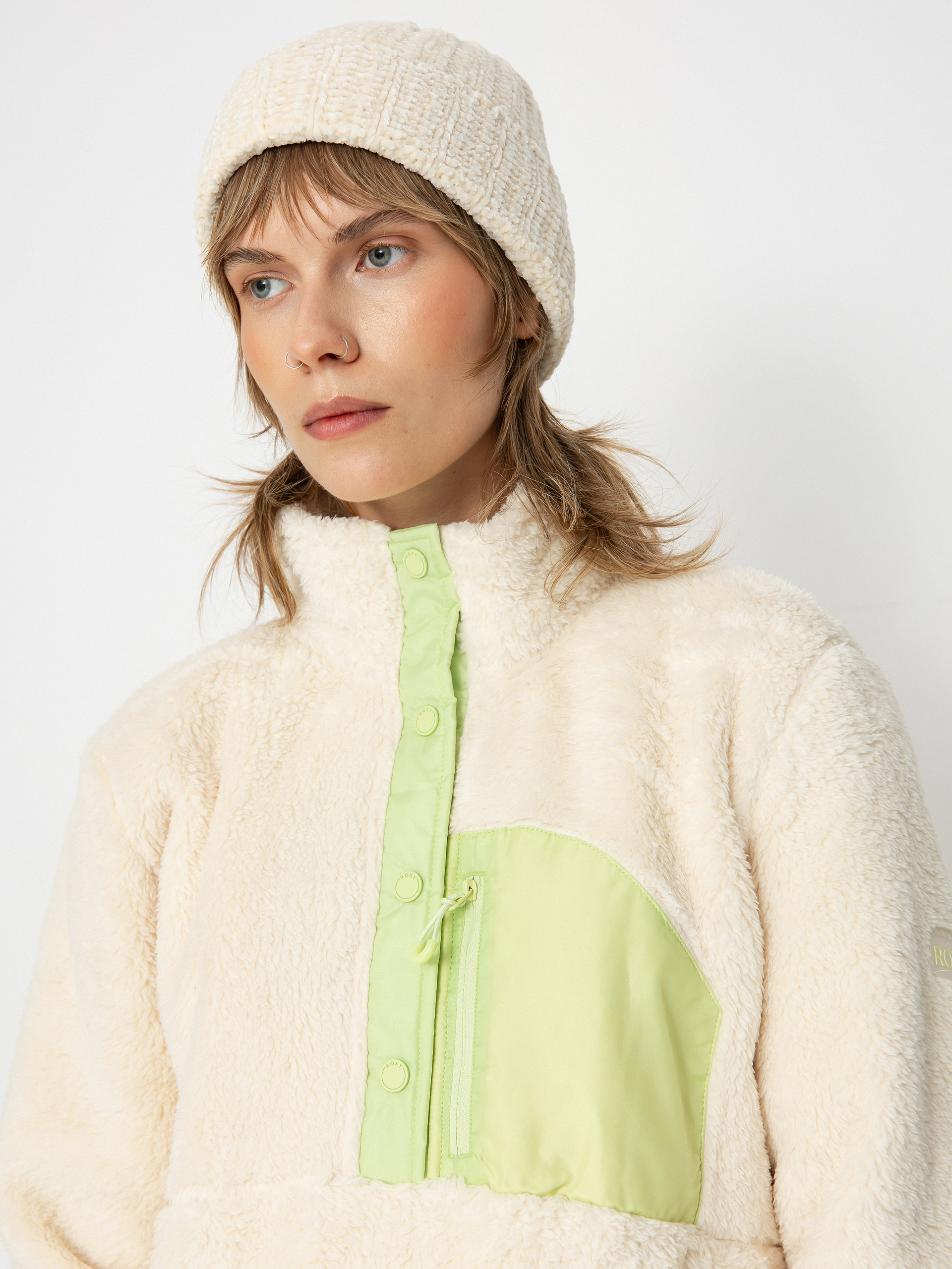 Pentru femei Hanorac din fleece Roxy Alabama (buttercream)