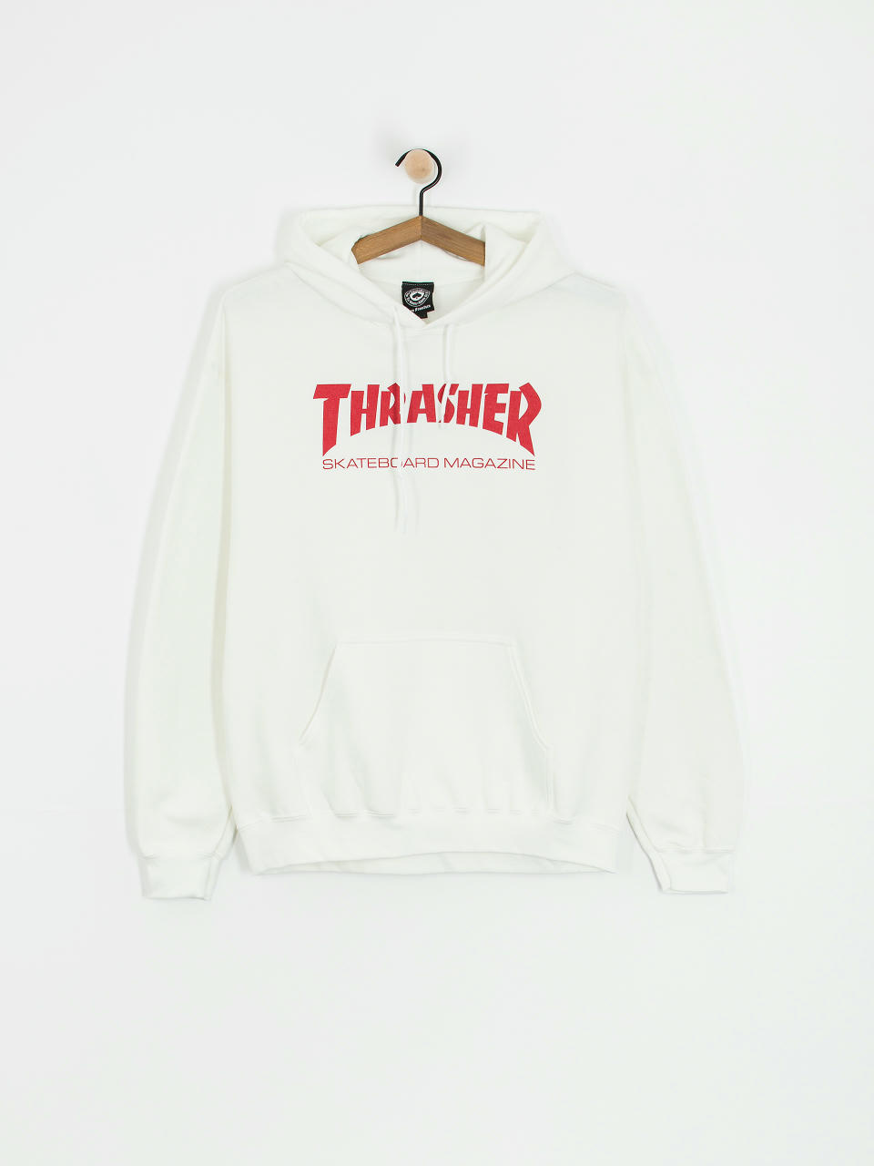 Hanorac cu glugă Thrasher Skate Mag HD (white/red)