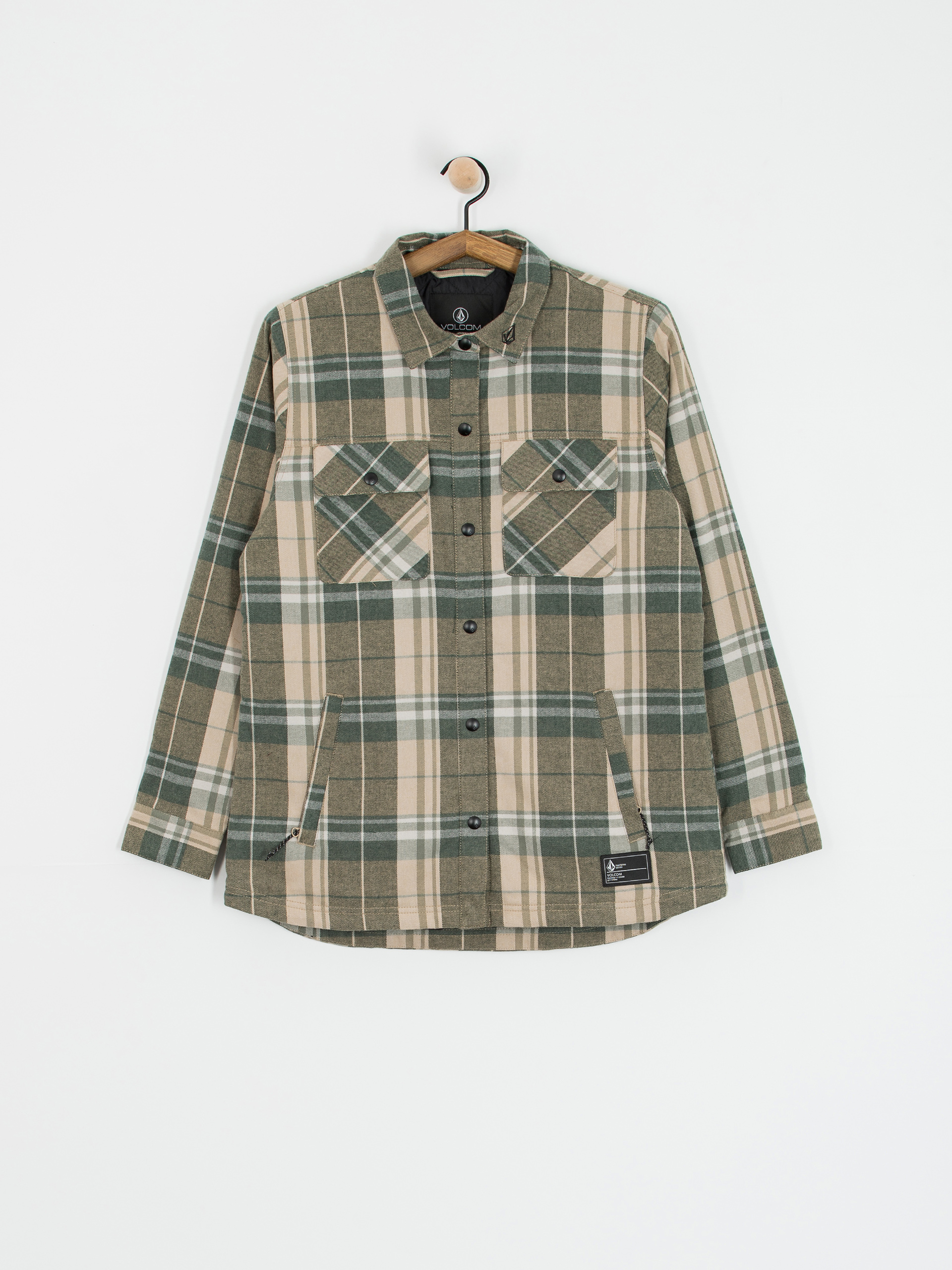 Pentru femei Geacă de snowboard Volcom Ins Riding Flannel (sand)