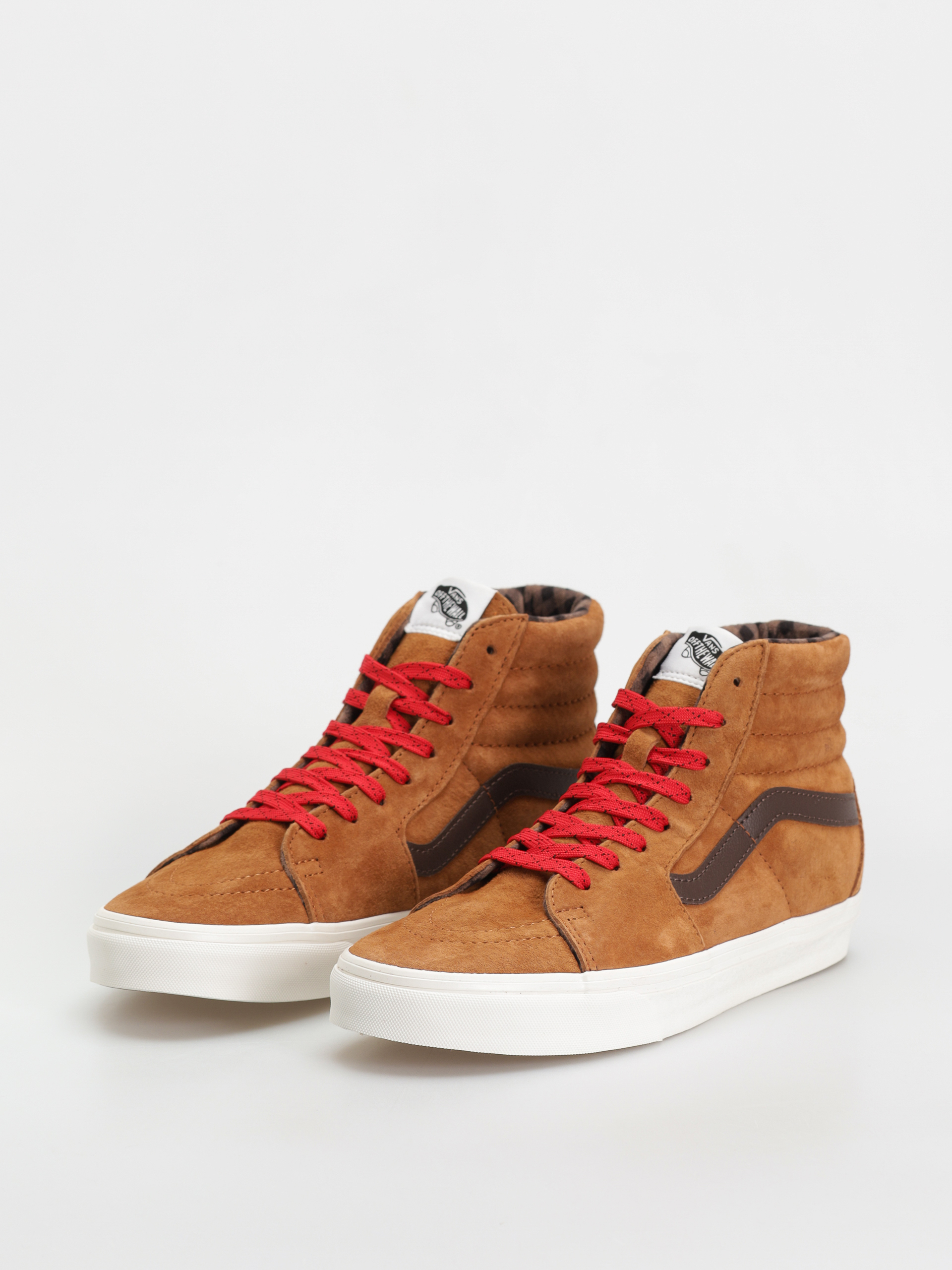 Pantofi Vans Sk8 Hi (pig suede plaid glazed ginger)