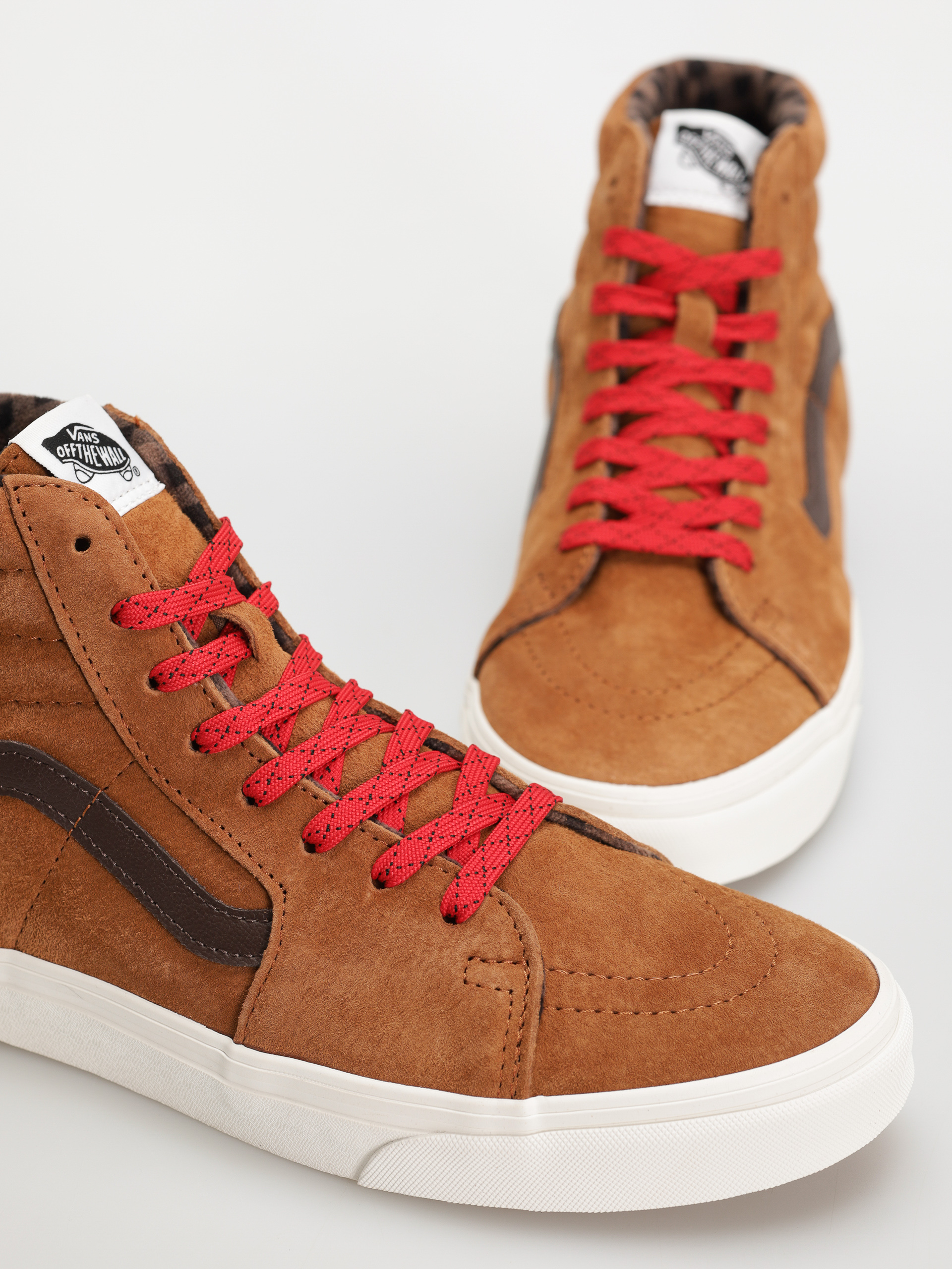 Pantofi Vans Sk8 Hi (pig suede plaid glazed ginger)