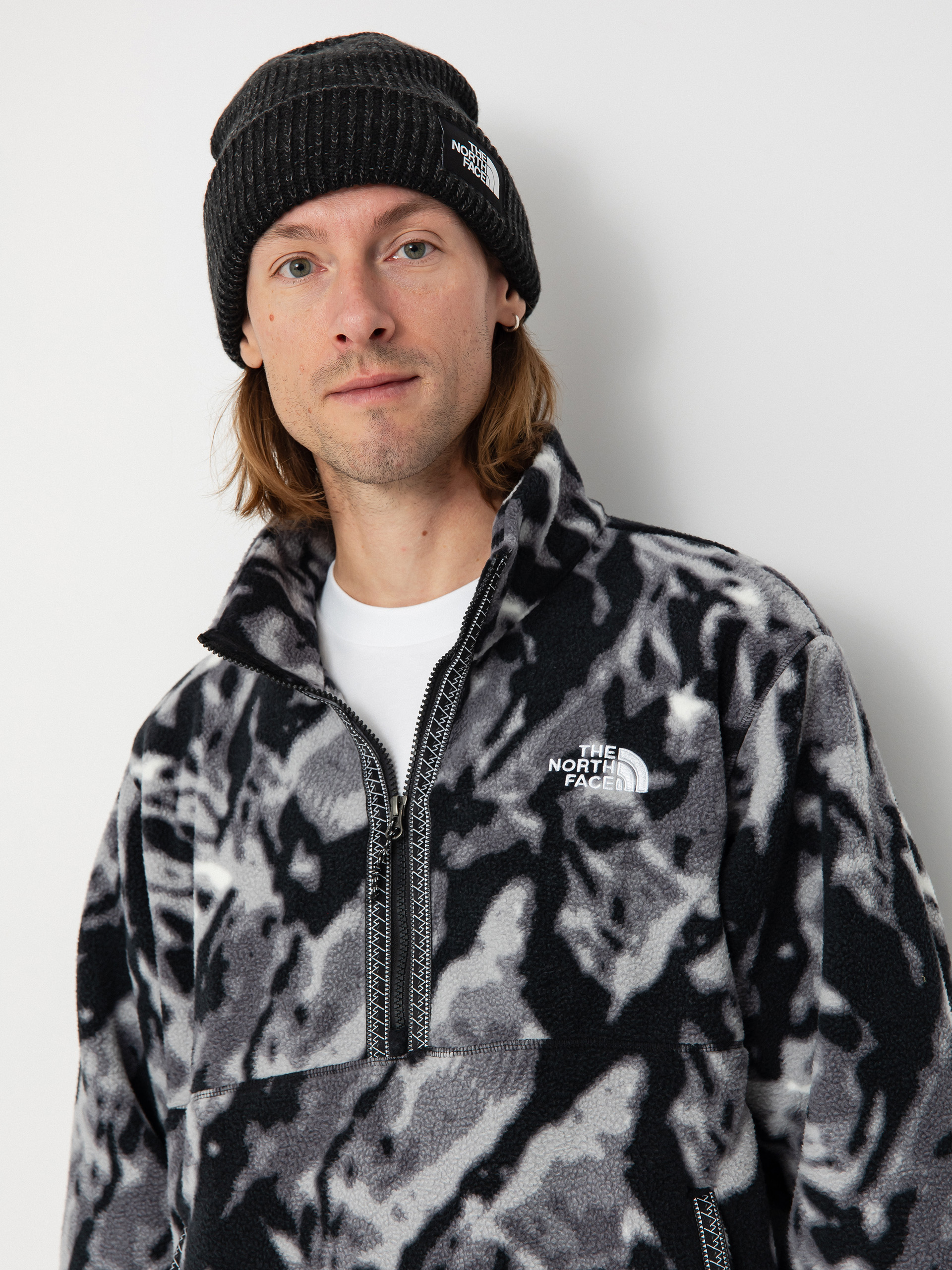 Pentru bărbați Hanorac din fleece The North Face Tnf Fleeski 1/4 Zip (tnf black 3d summit mes)