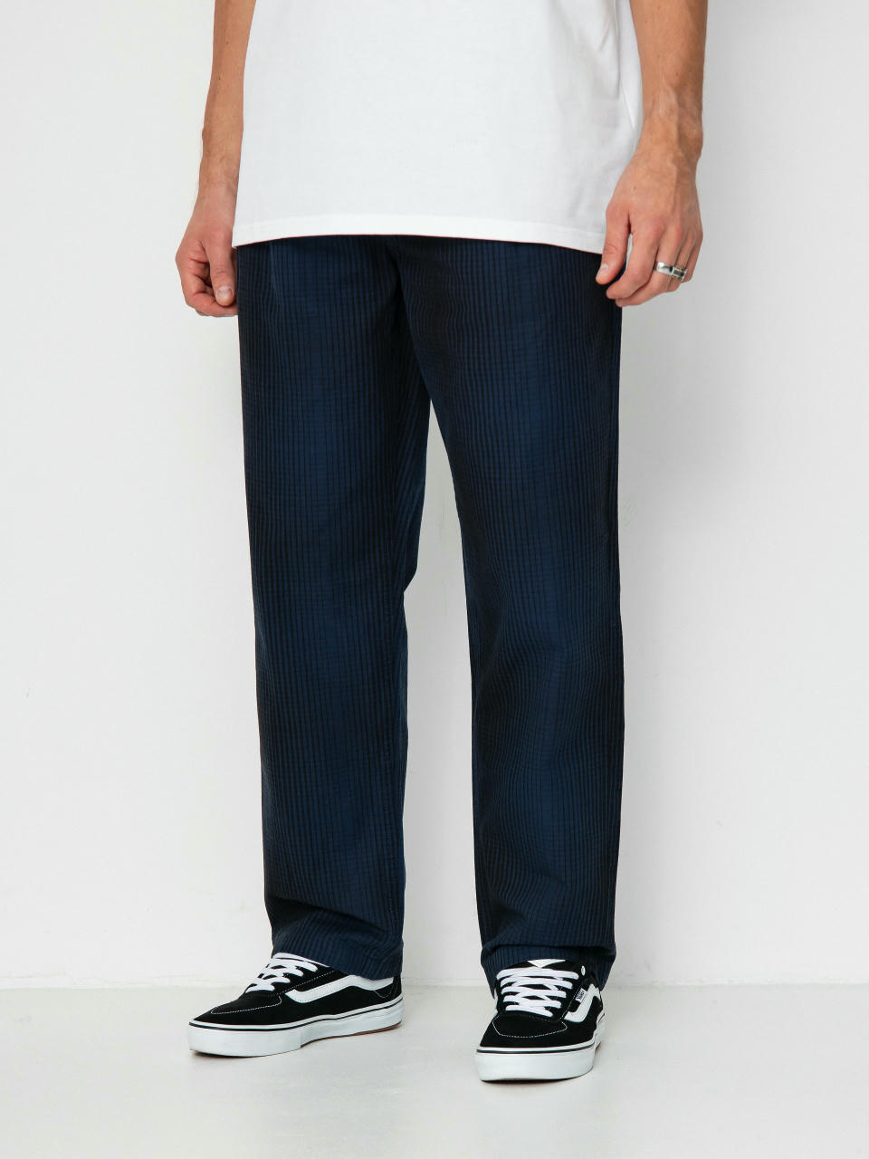 Pantaloni Vans Authentic Chino Loose Tapered Plaid (dress blues/black)