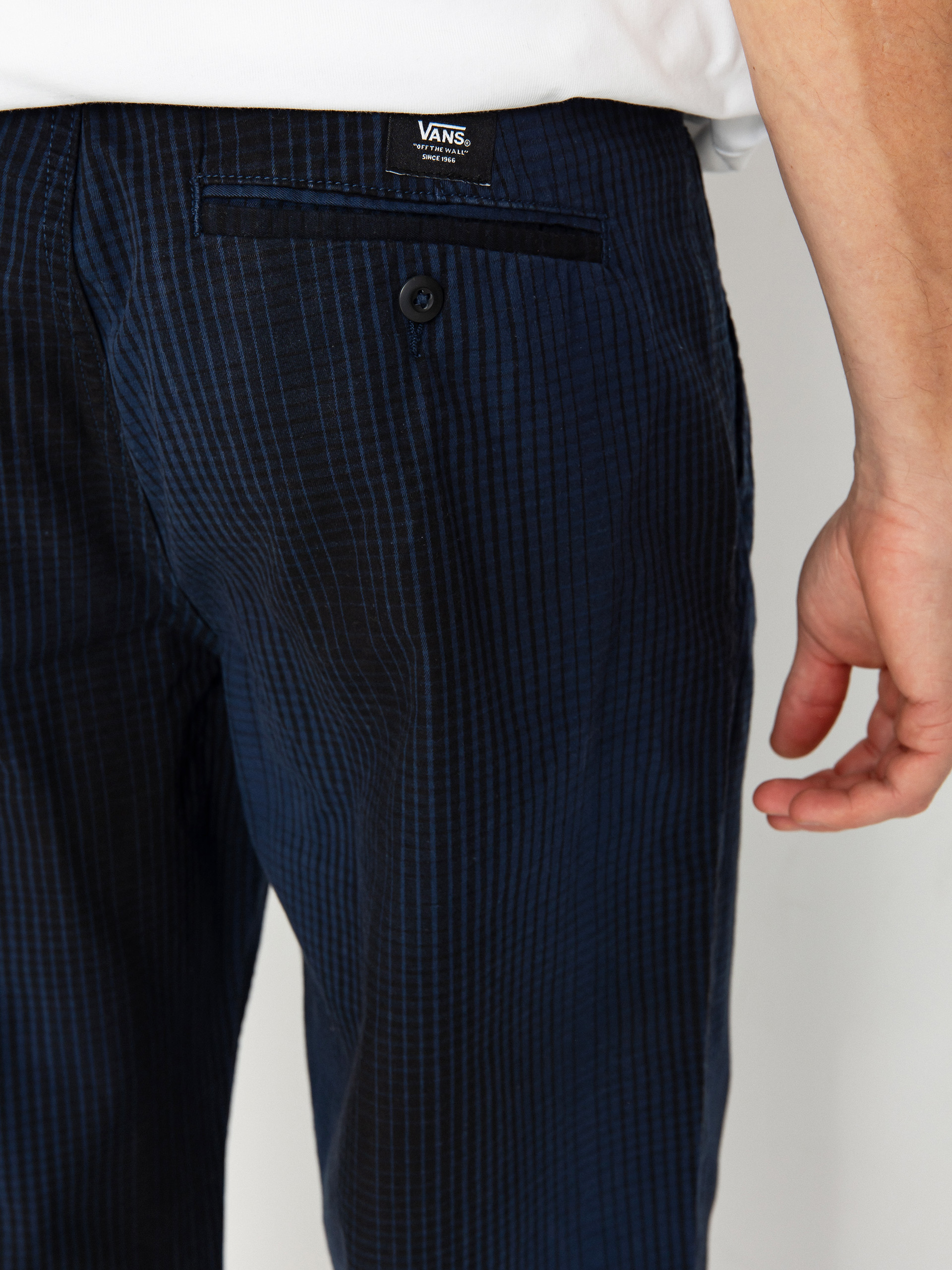 Pantaloni Vans Authentic Chino Loose Tapered Plaid (dress blues/black)