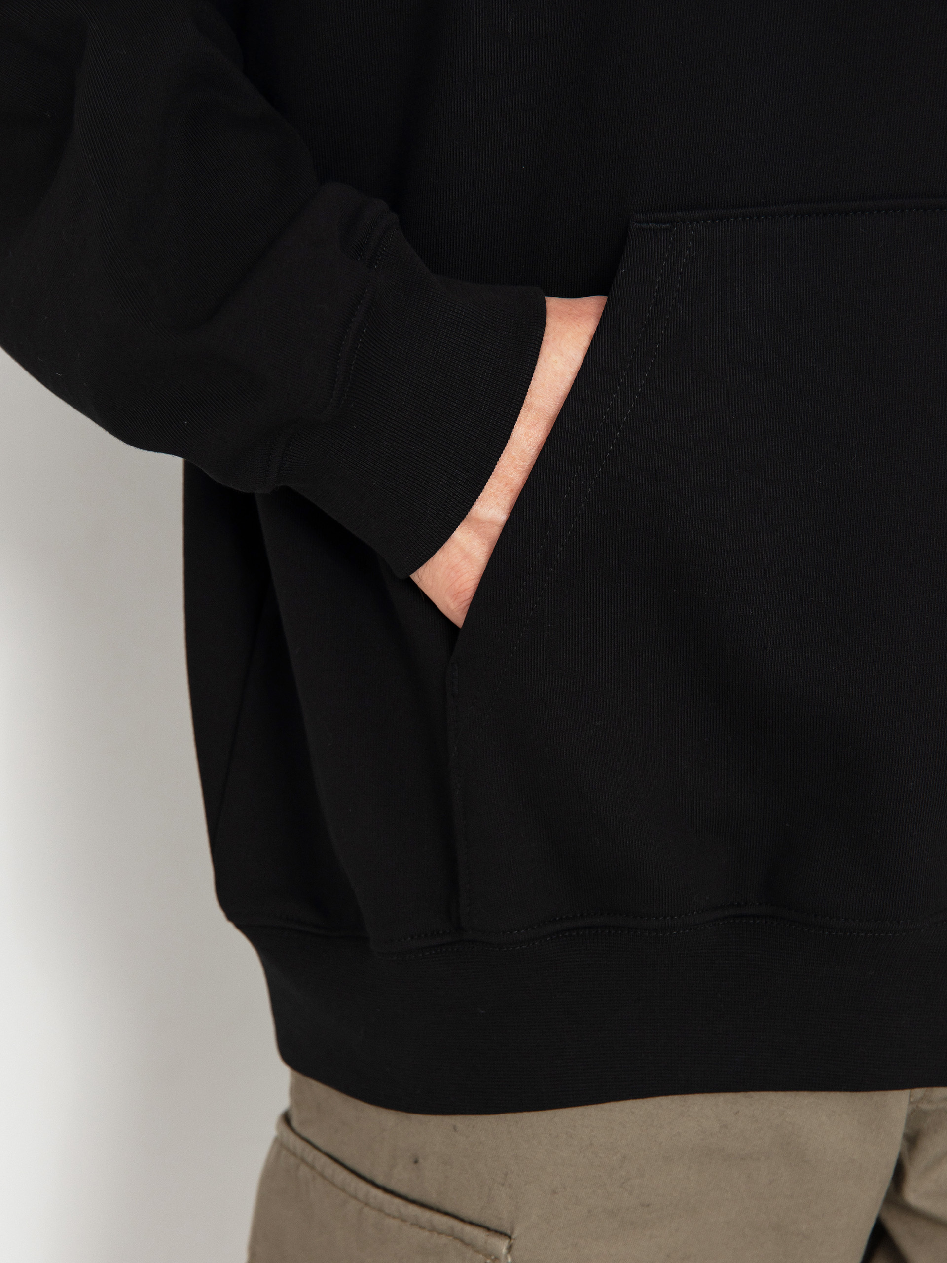 Hanorac cu glugă Vans Checker Logo Gfx Loose HD (black)