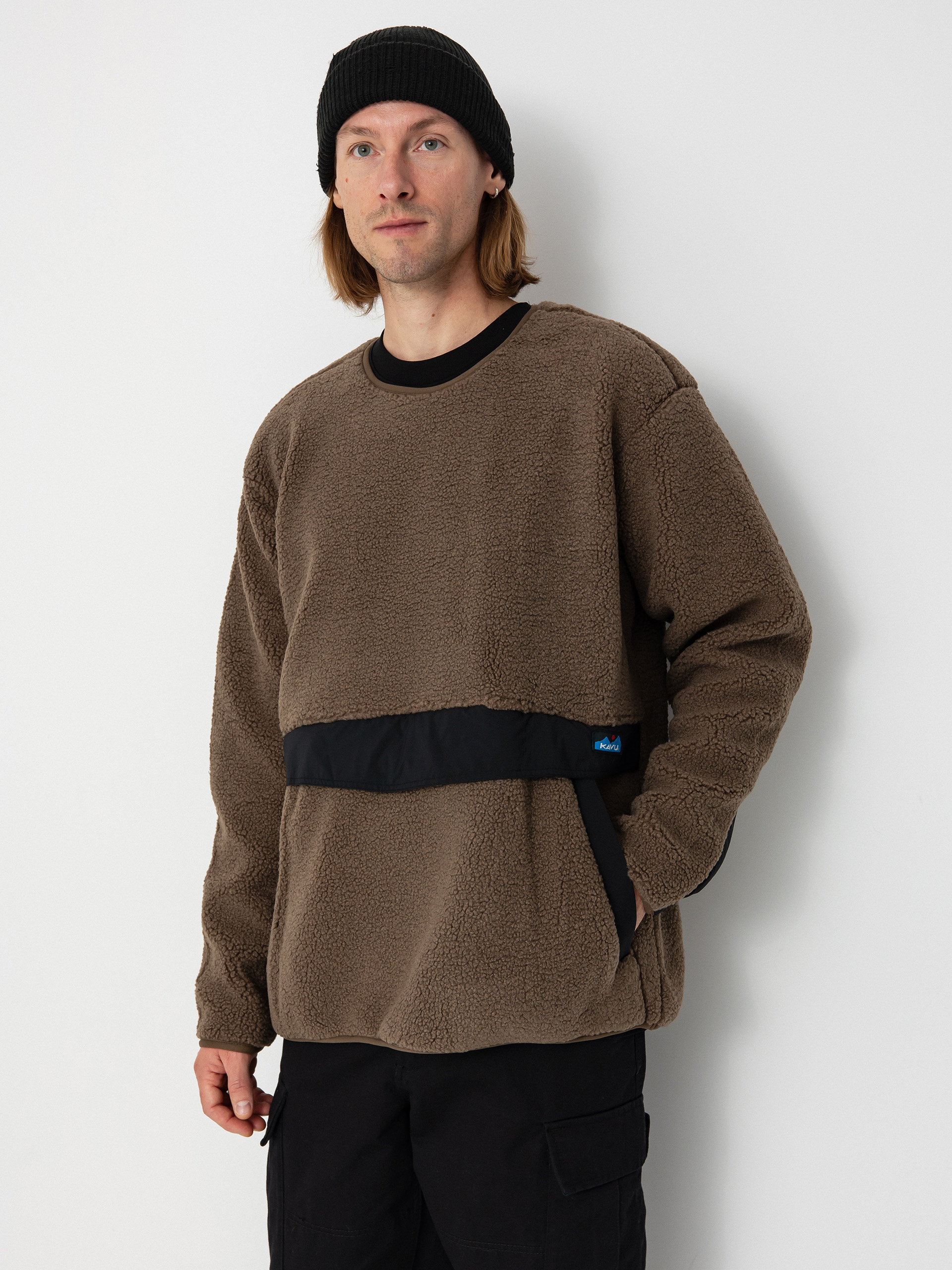 Hanorac din fleece Kavu Port Pullover (walnut)