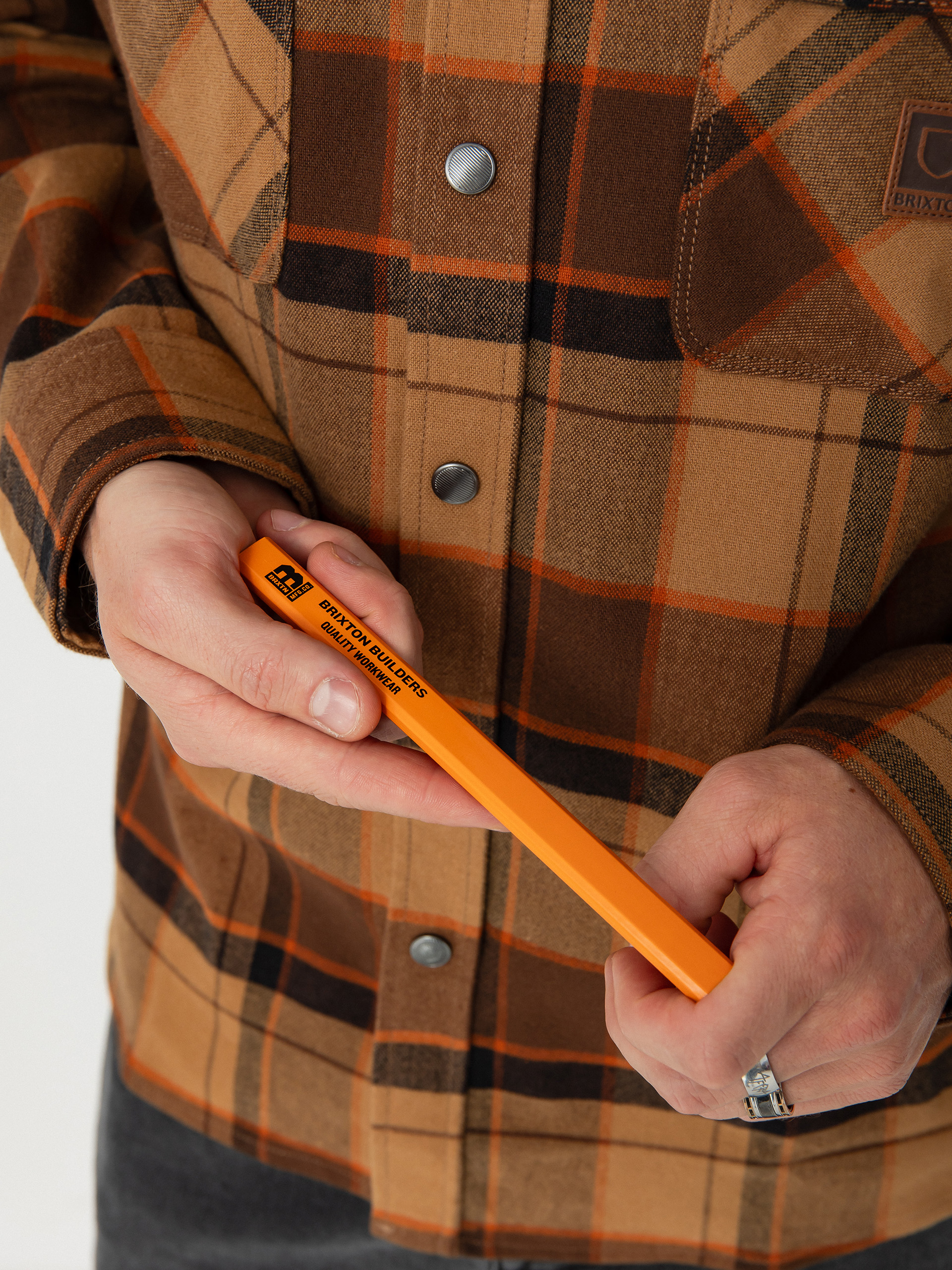 Cămașă Brixton Builders Bowery Str Wr Ls (burro brown/pinecone brown/bla)