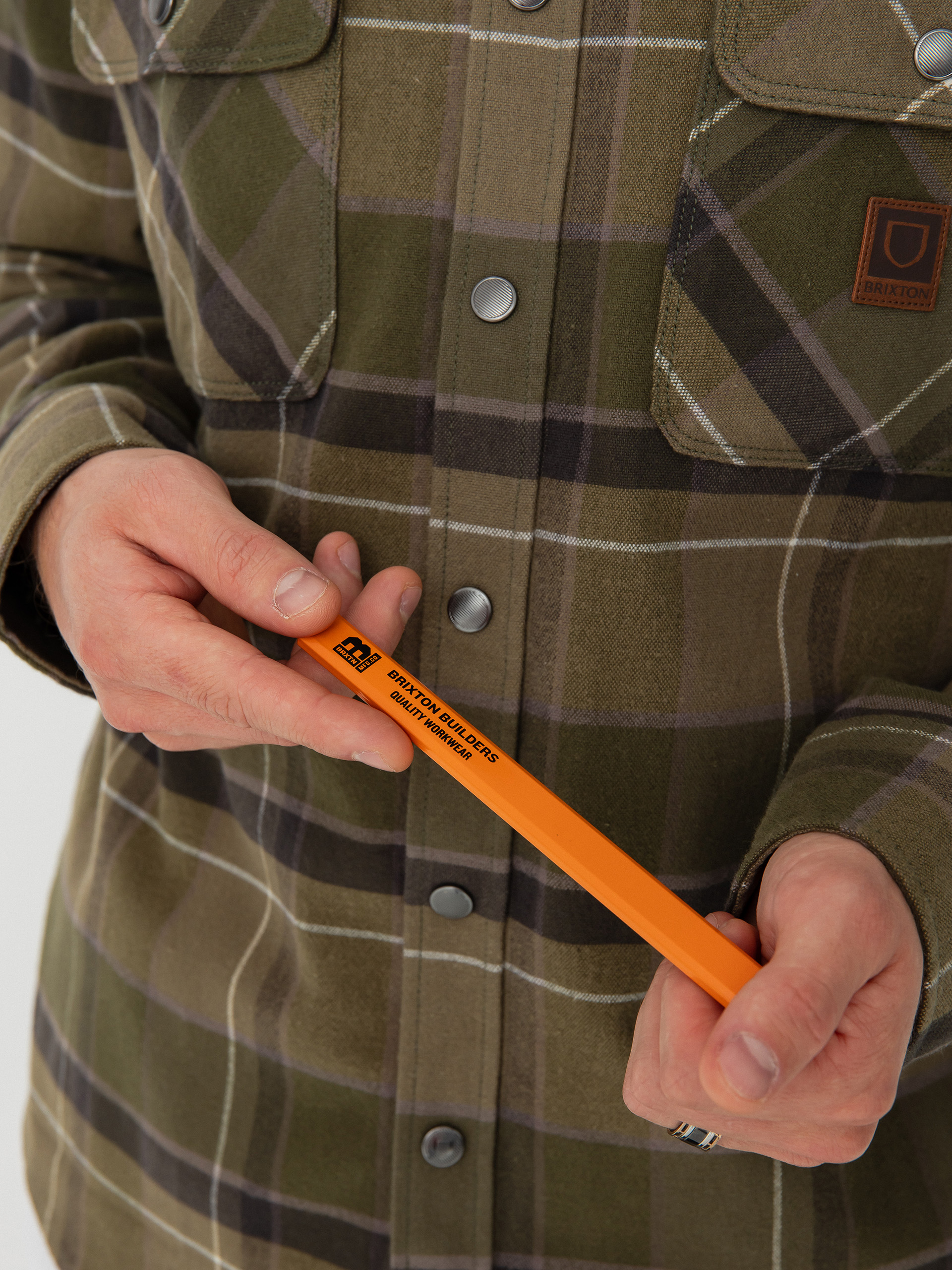 Cămașă Brixton Builders Bowery Str Wr Ls (dill/olive surplus/washed blac)