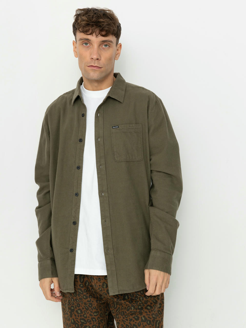 Cămașă Volcom Caden Solid Ls (wintermoss)