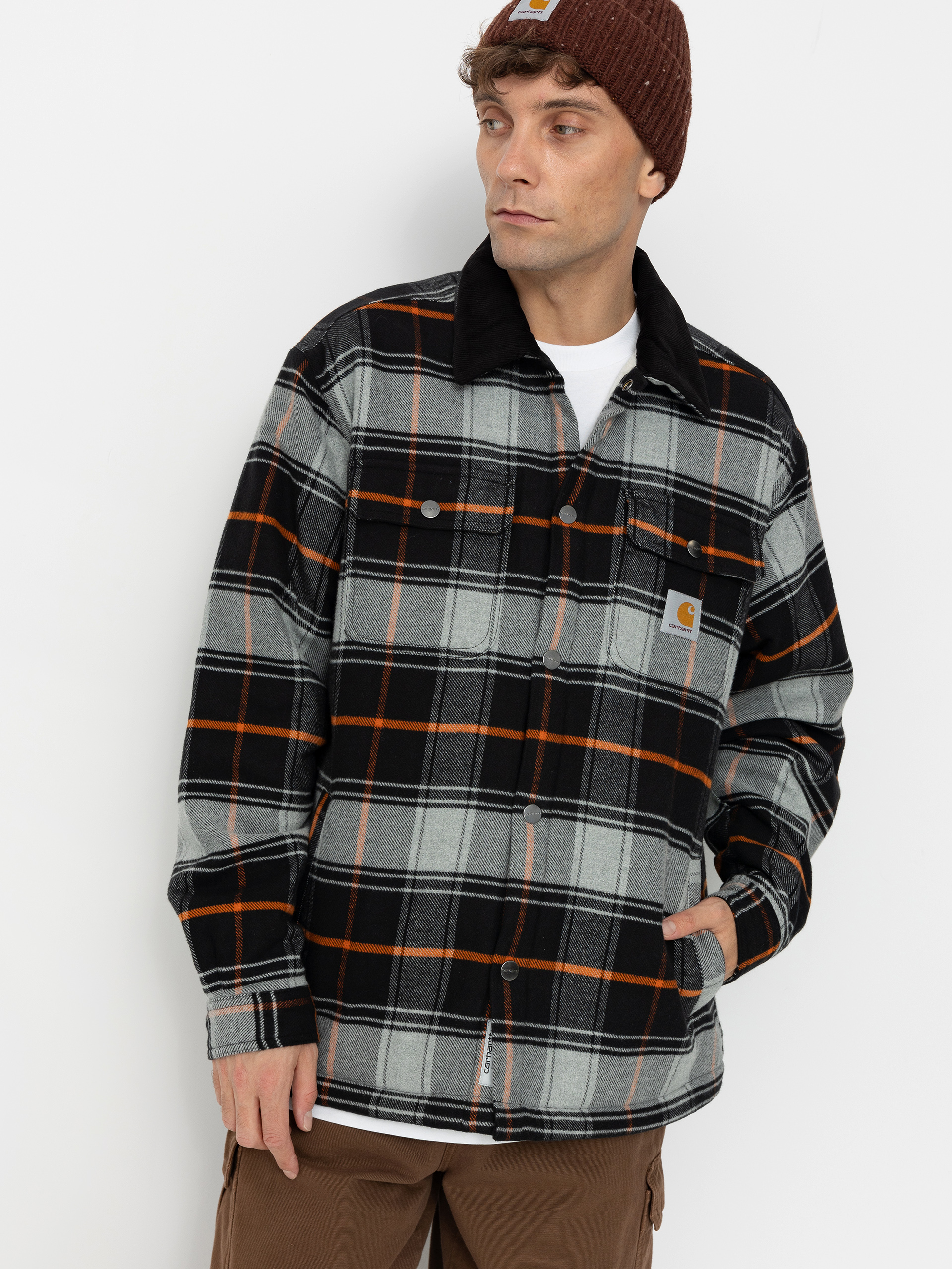 Geacă Carhartt WIP Baris (baris check/grey heather/black)