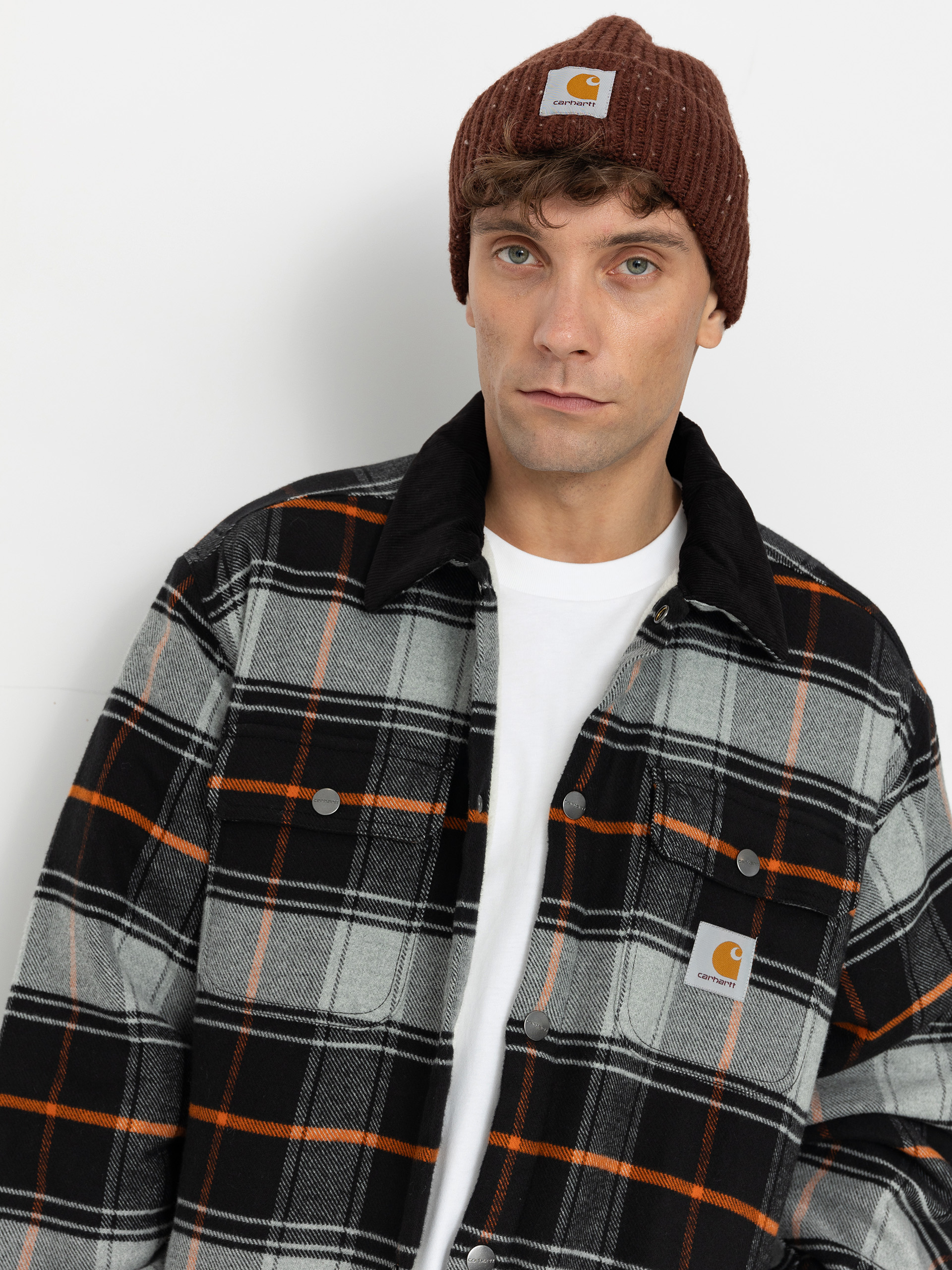 Geacă Carhartt WIP Baris (baris check/grey heather/black)