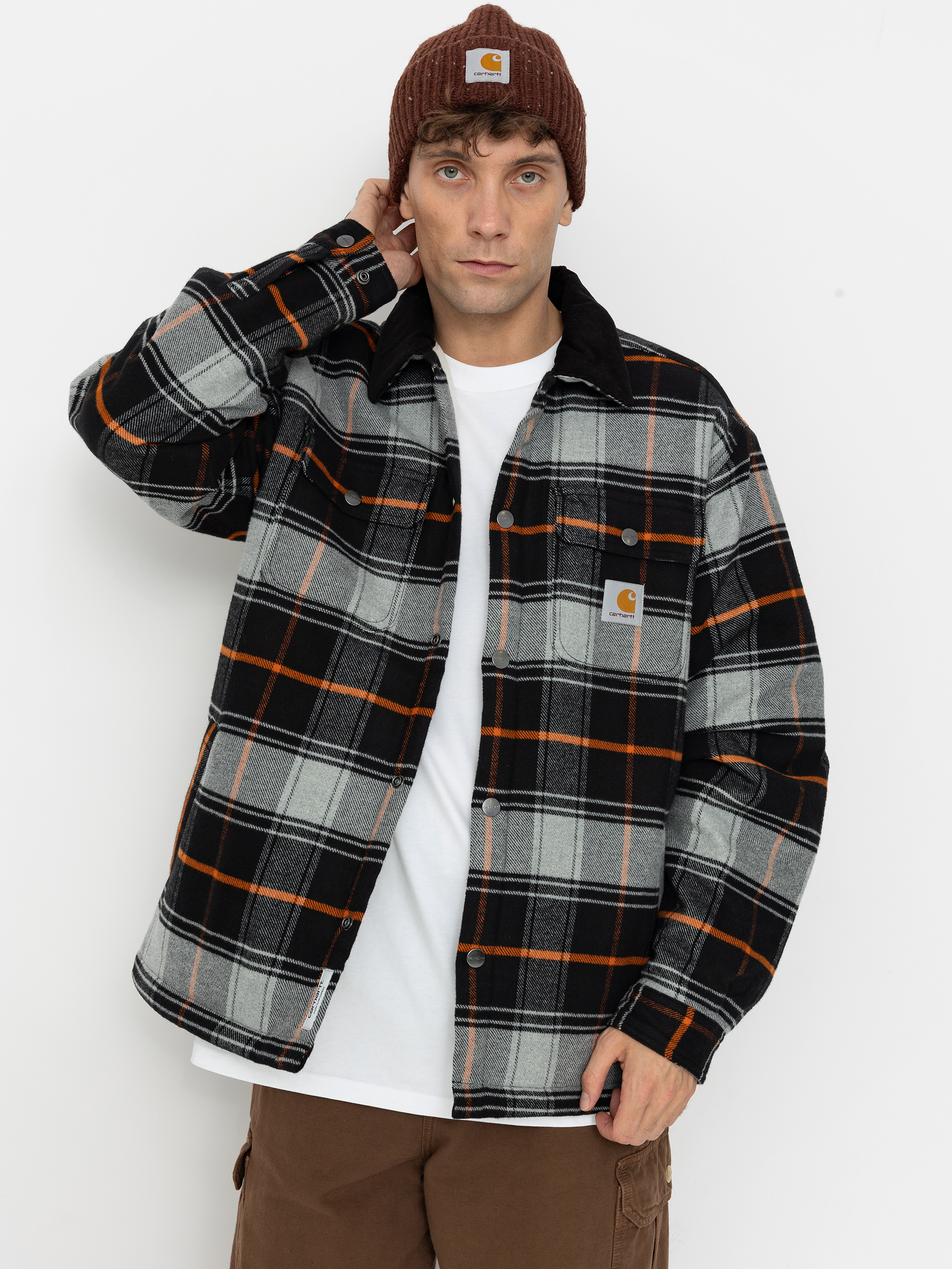 Geacă Carhartt WIP Baris (baris check/grey heather/black)