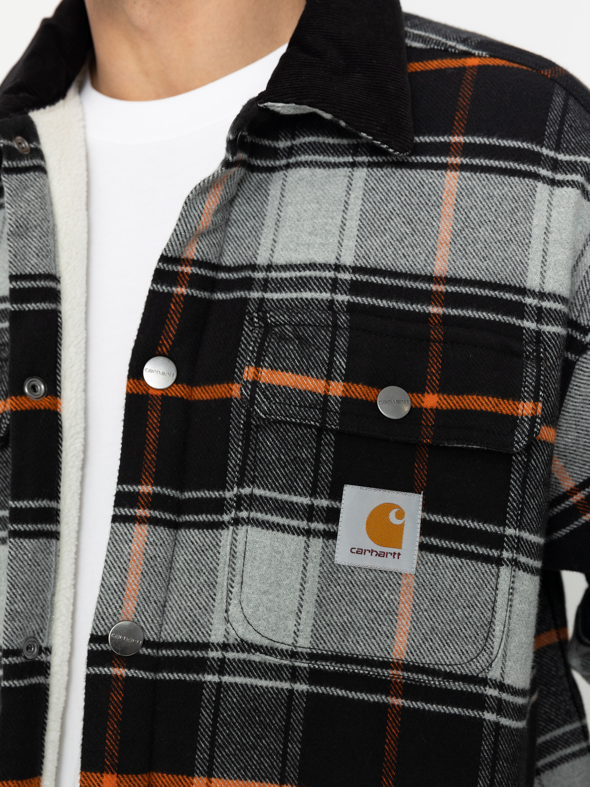 Geacă Carhartt WIP Baris (baris check/grey heather/black)