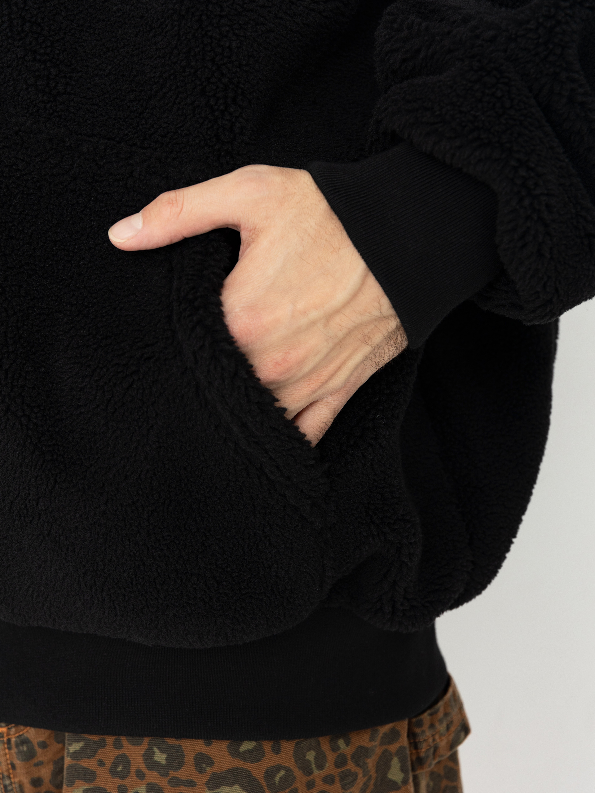 Geacă MassDnm Patch Teddy Zip Hoody (black)