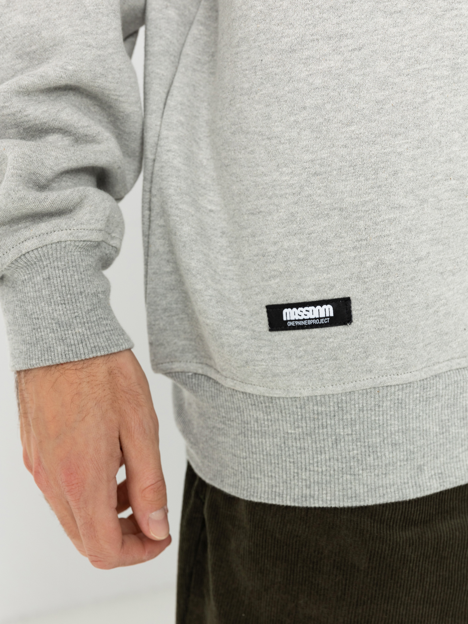 Hanorac MassDnm Patch Crew (lt heather grey)