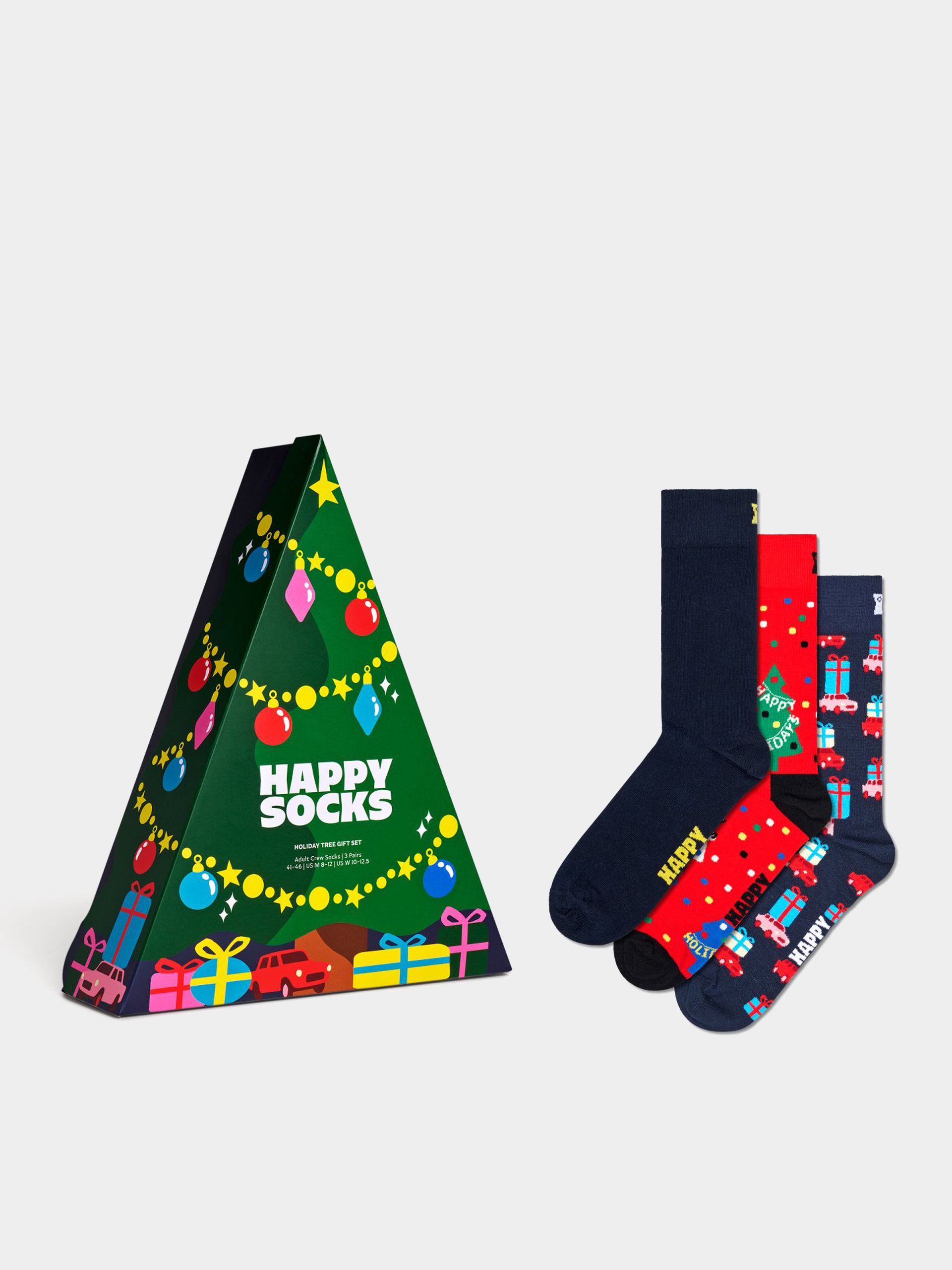 Șosete Happy Socks 3-Pack Holiday Tree Gift Set (green)