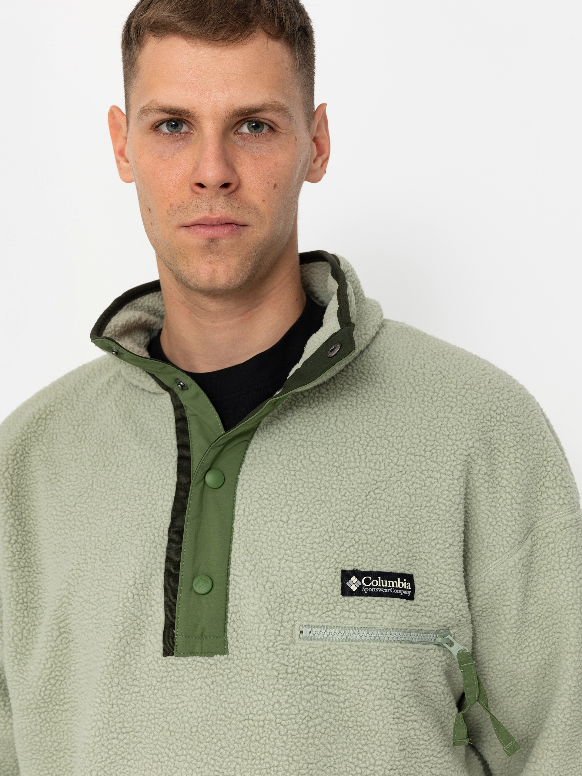 Pentru bărbați Hanorac din fleece Columbia Helvetia II Half Snap (safari)