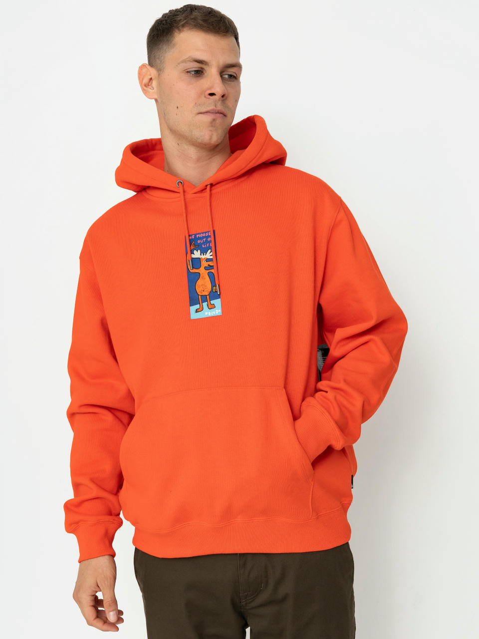 Hanorac cu glugă Volcom Olivmoose HD (bright red)