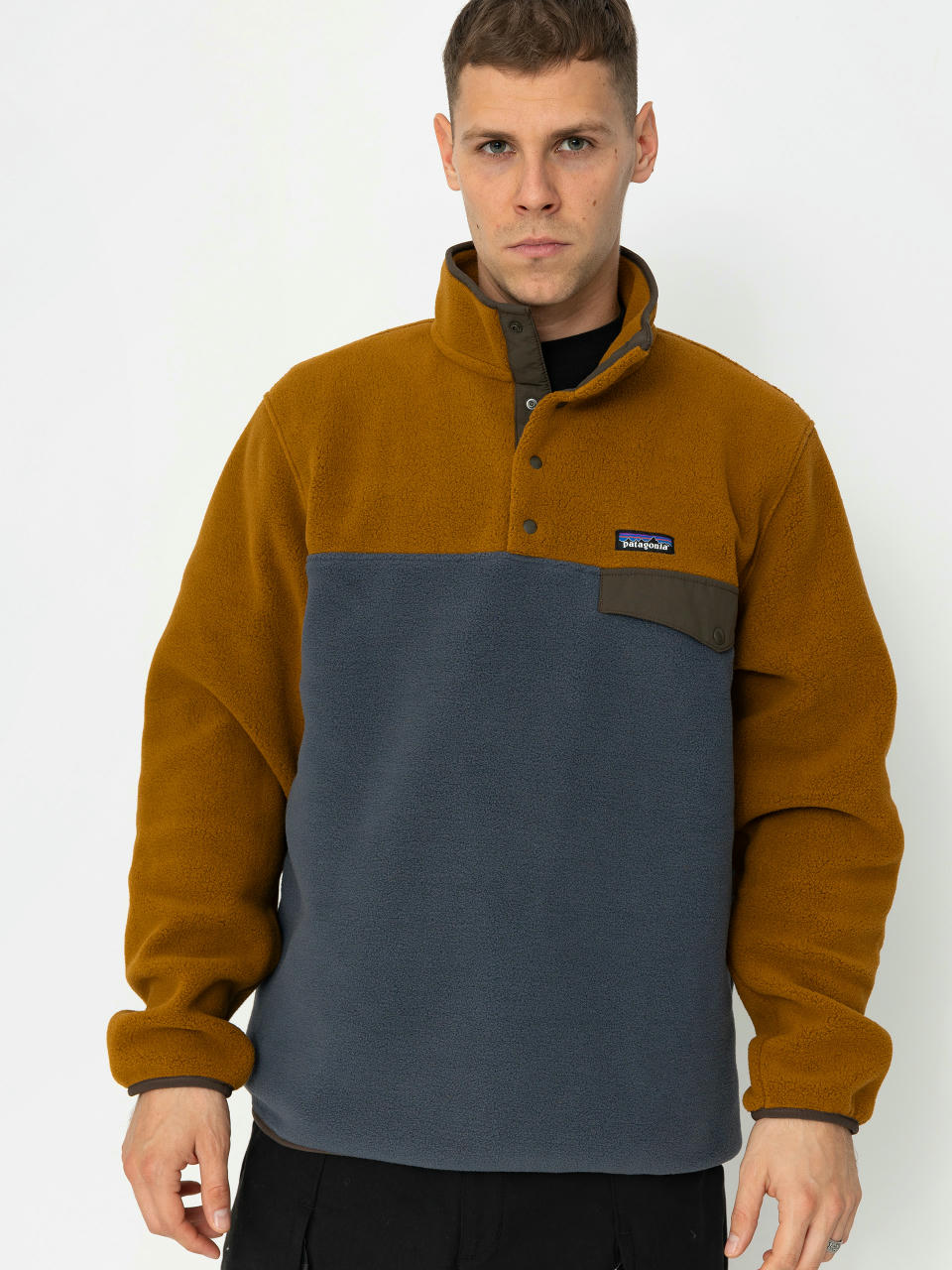 Hanorac din fleece Patagonia LW Synch Snap T (shelter brown)