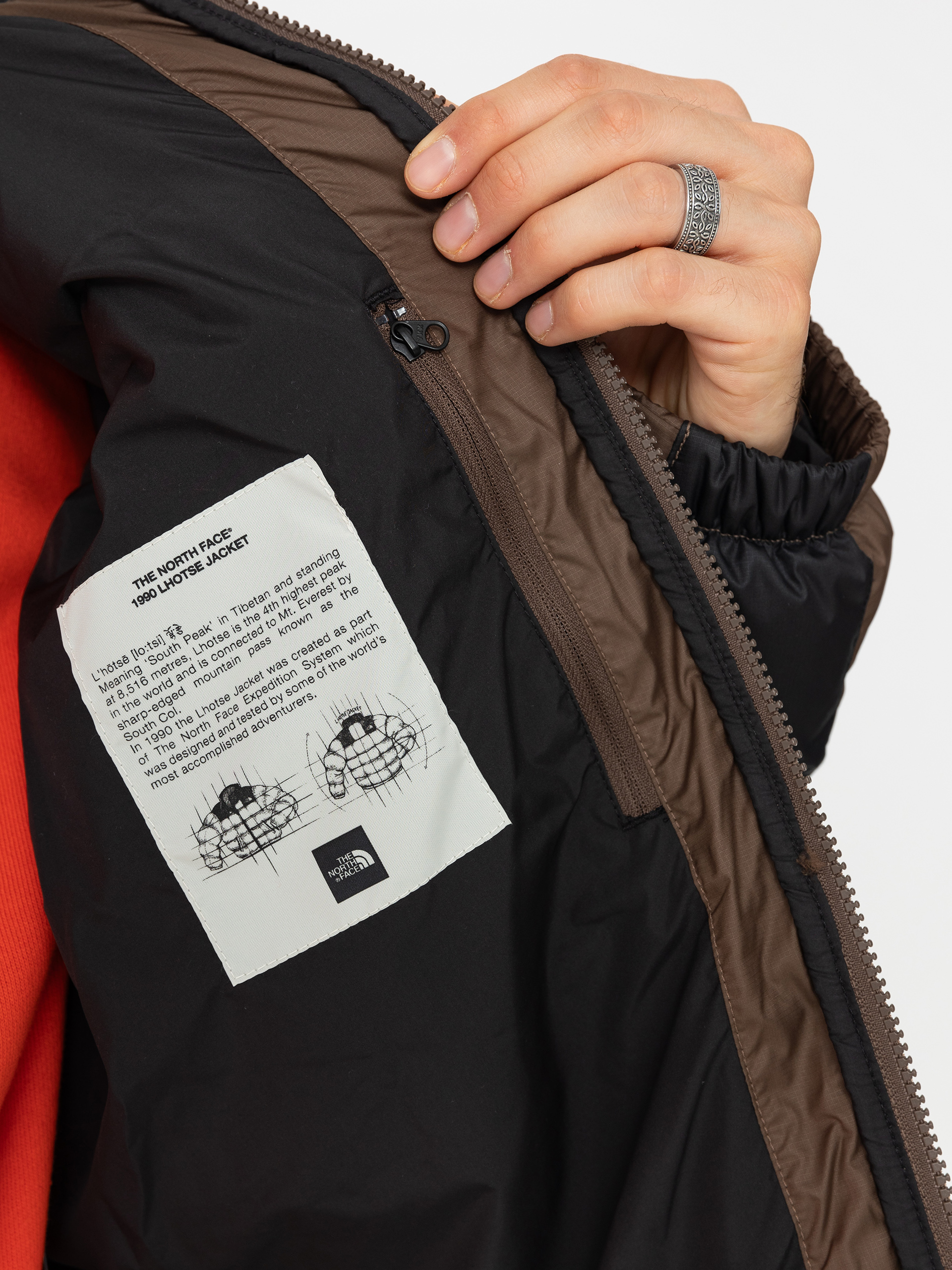Geacă The North Face Lhotse Hooded - maro (smokey brown)