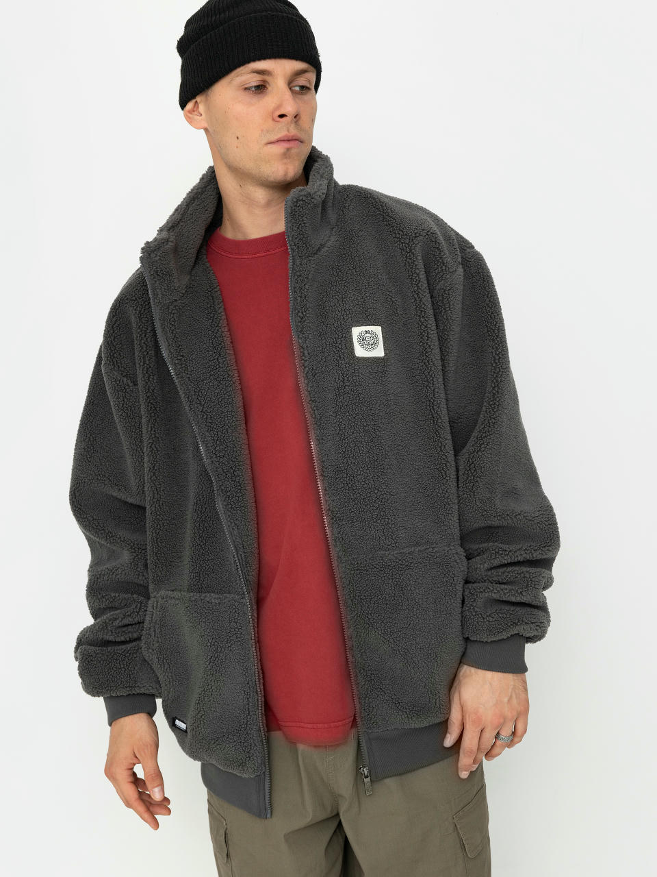 Geacă MassDnm Patch Teddy Zip (grey)