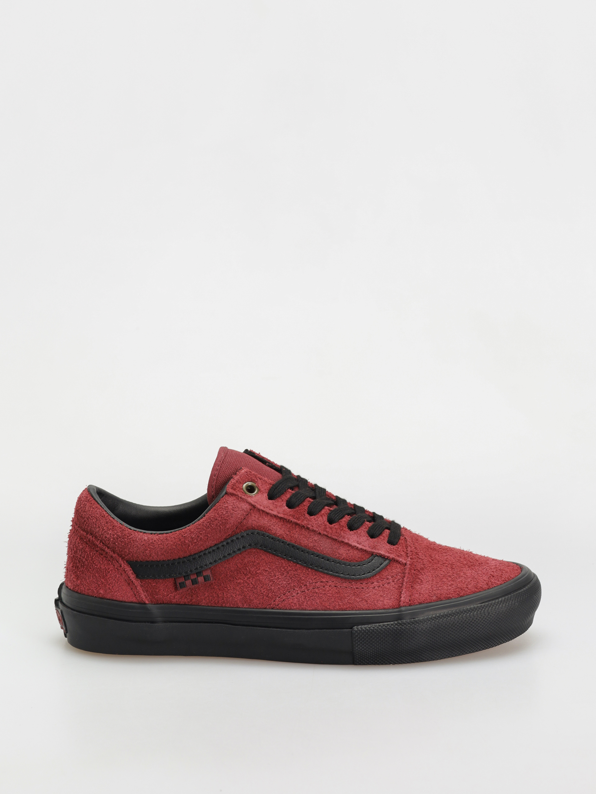 Pantofi Vans Skate Old Skool (hairy suede black/burgundy)