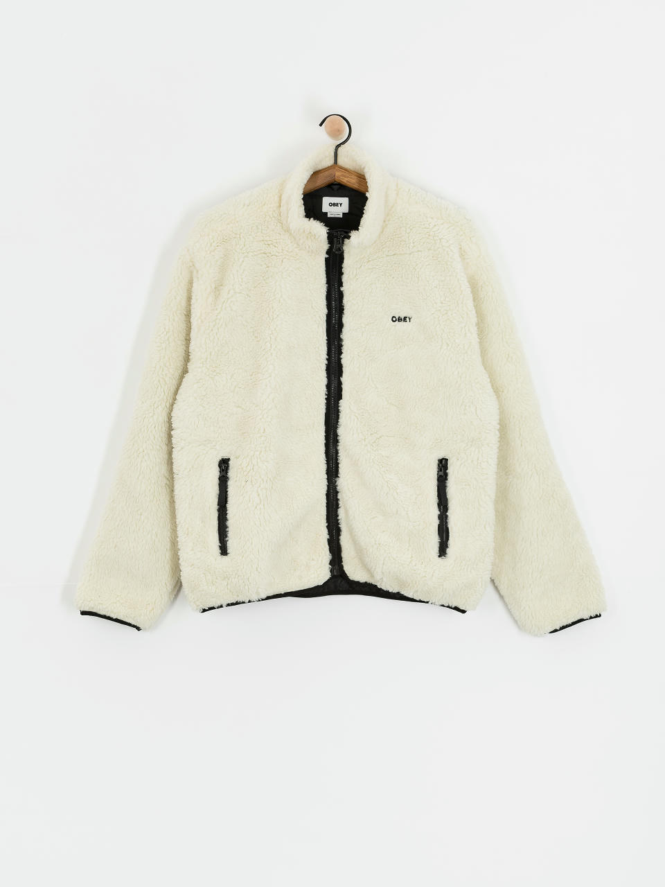 Geacă OBEY Icon Face Sherpa (unbleached)