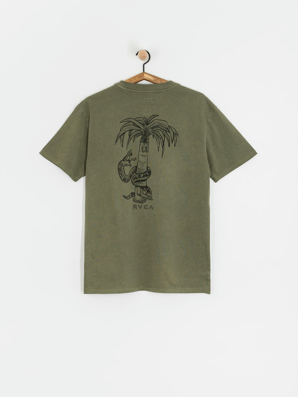 Tricou RVCA Pommier Palms (olive)