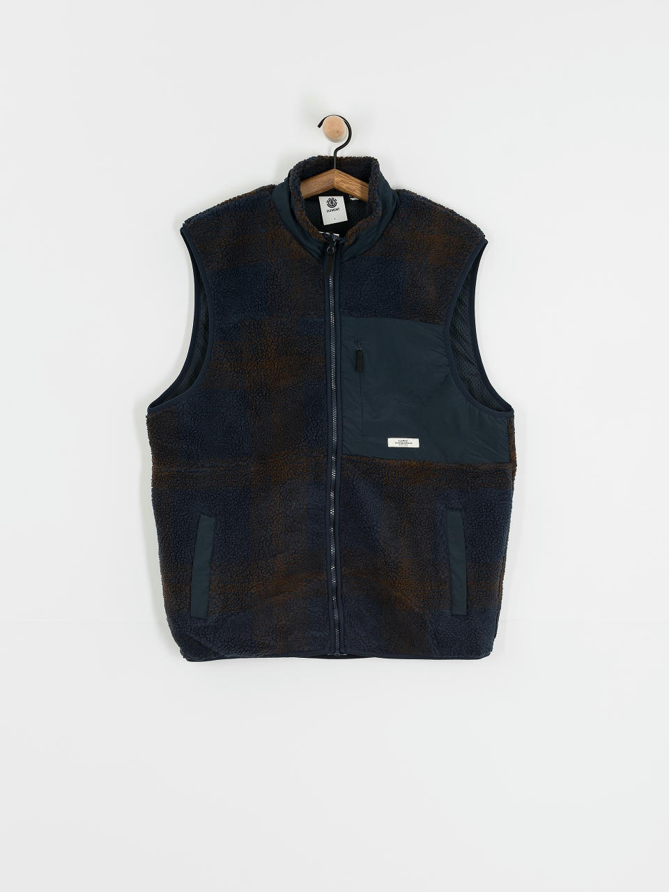 Vestă Element Lake Vest Sherpa (eclipse navy/java plaid)