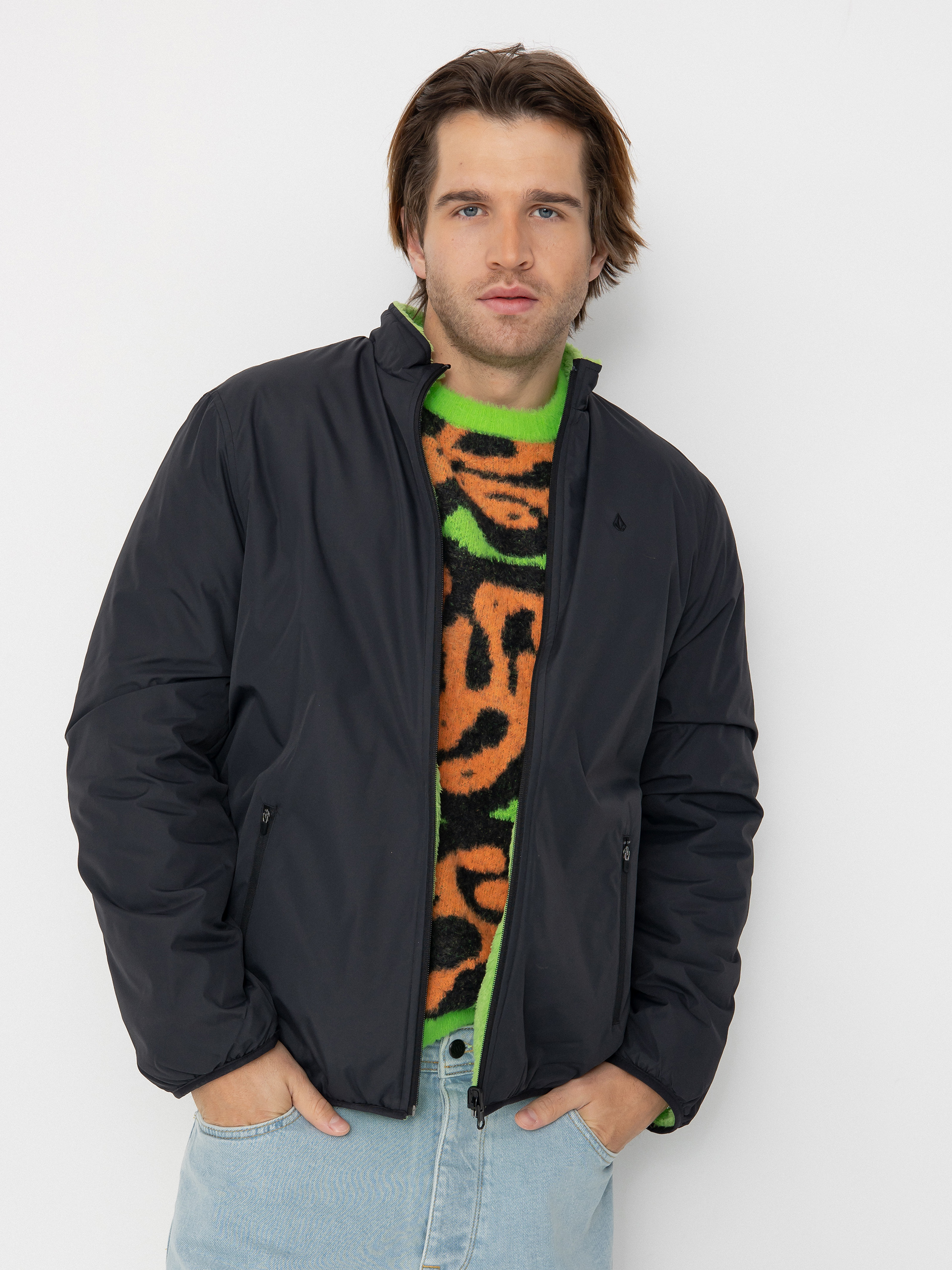 ［ge］ Geacă Volcom Sidestone - negru, verde (black)
