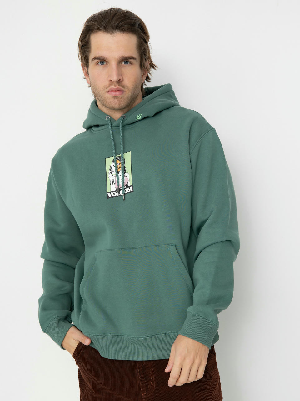 Hanorac cu glugă Volcom Noder HD (sea green)