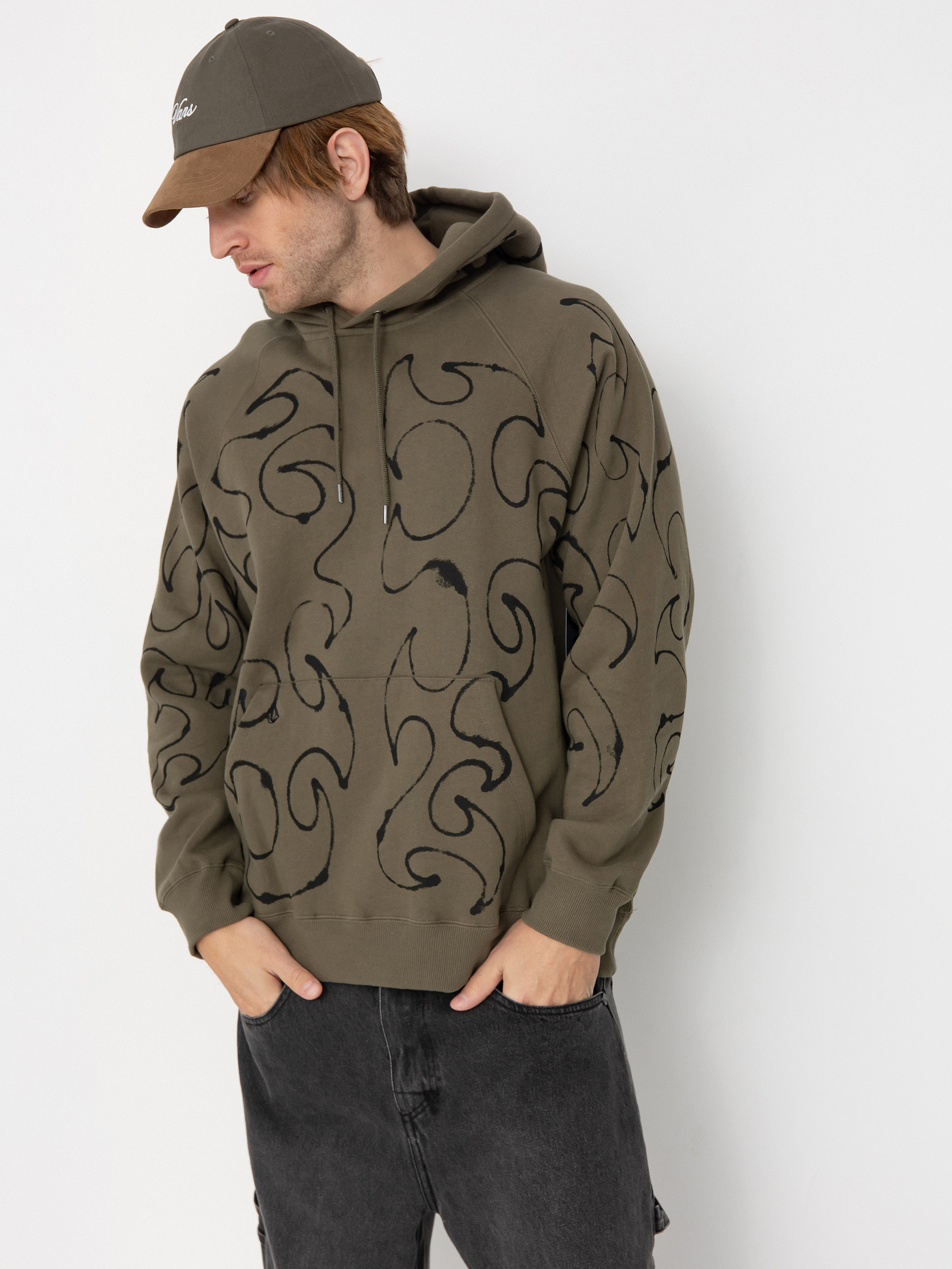 Hanorac cu glugă Volcom Fa Zephyr HD (wintermoss)