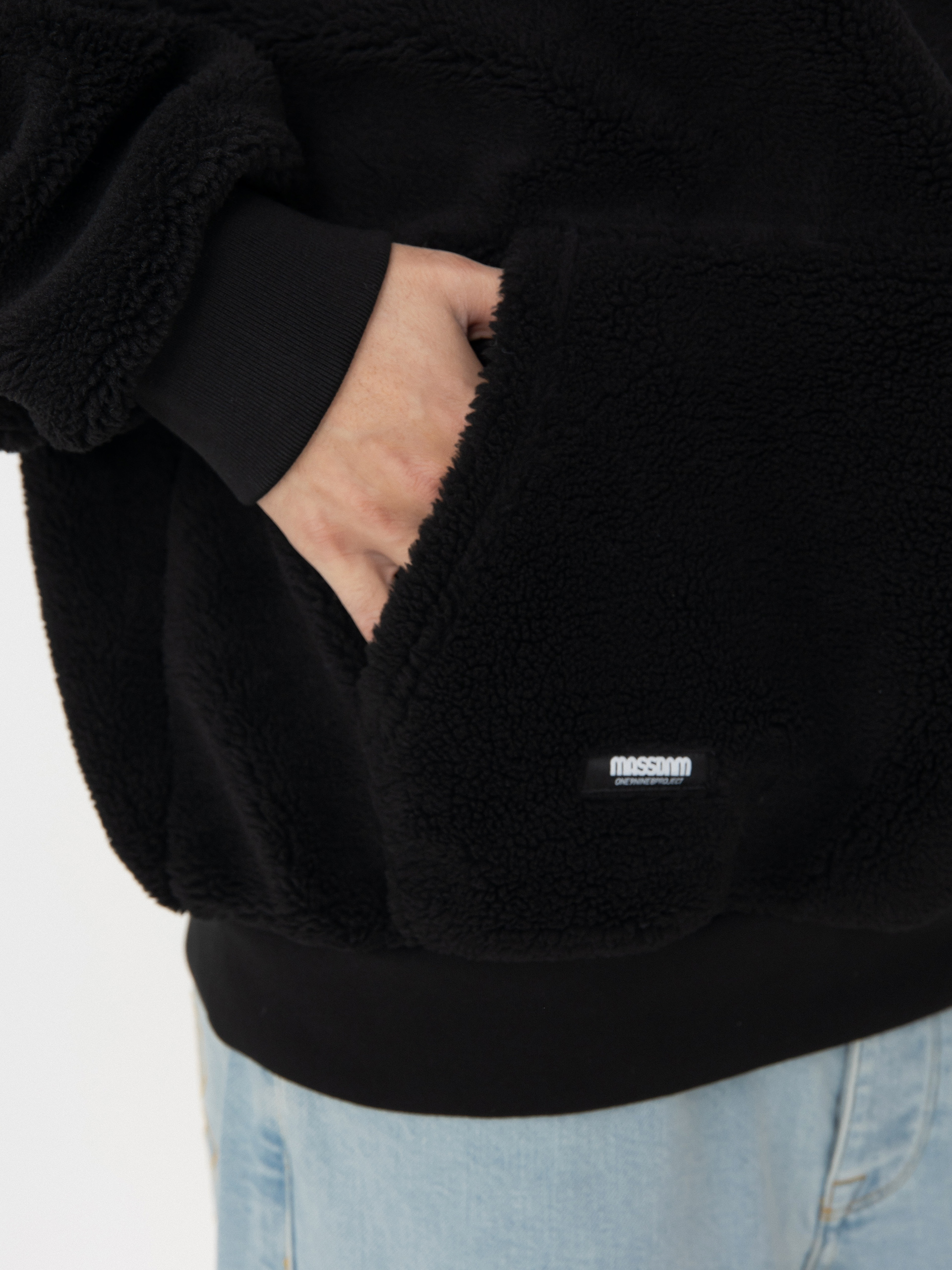 Geacă MassDnm Patch Teddy Hoody (black)