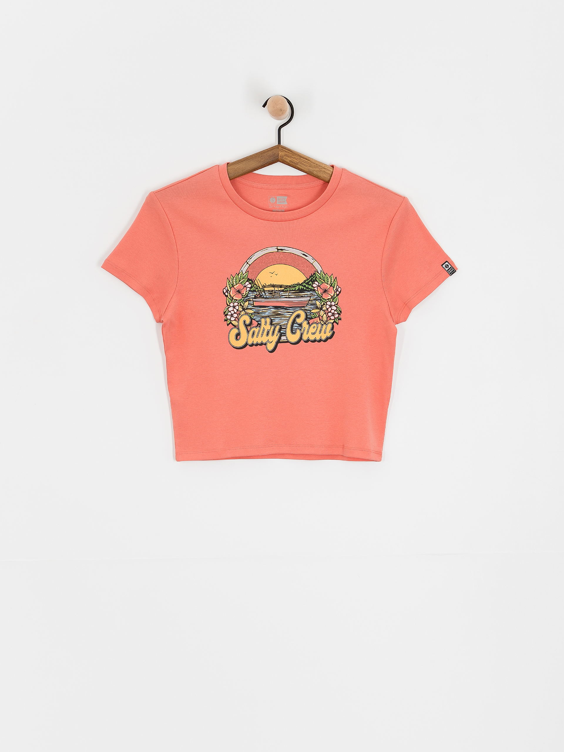 Tricou Salty Crew On Vacation Baby Wmn (blush)