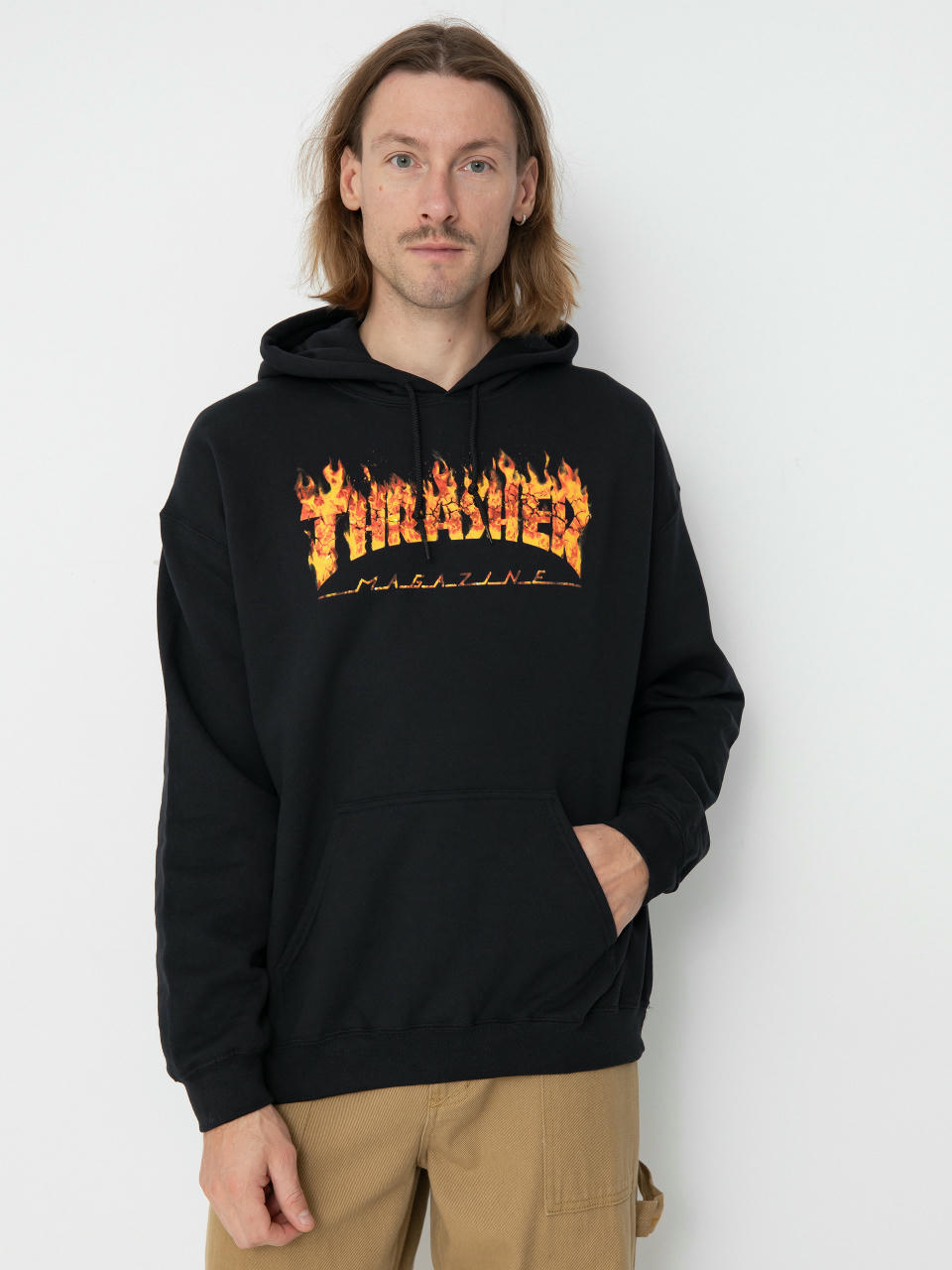 Hanorac cu glugă Thrasher Inferno HD (black)