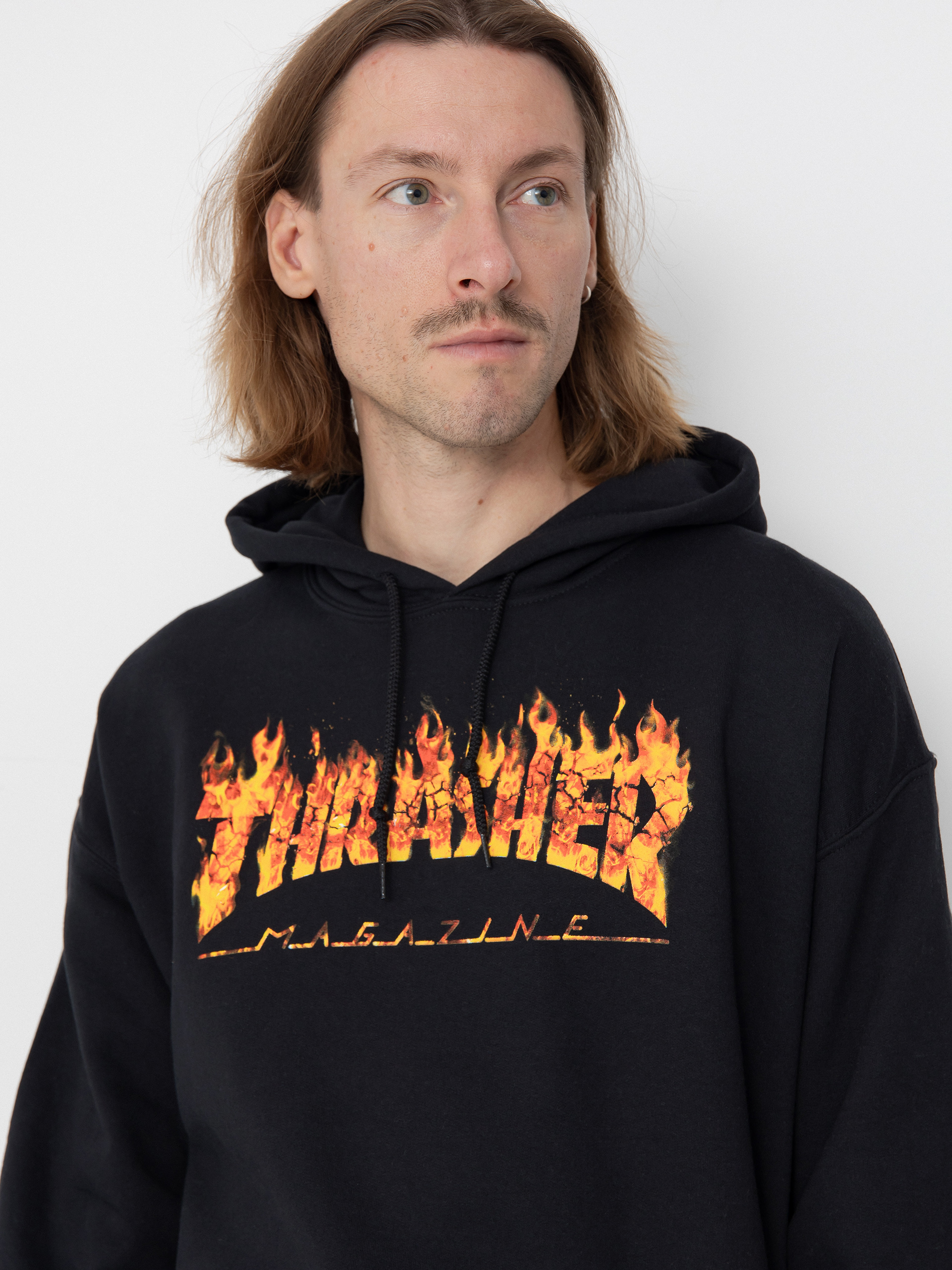 Hanorac cu glugă Thrasher Inferno HD (black)