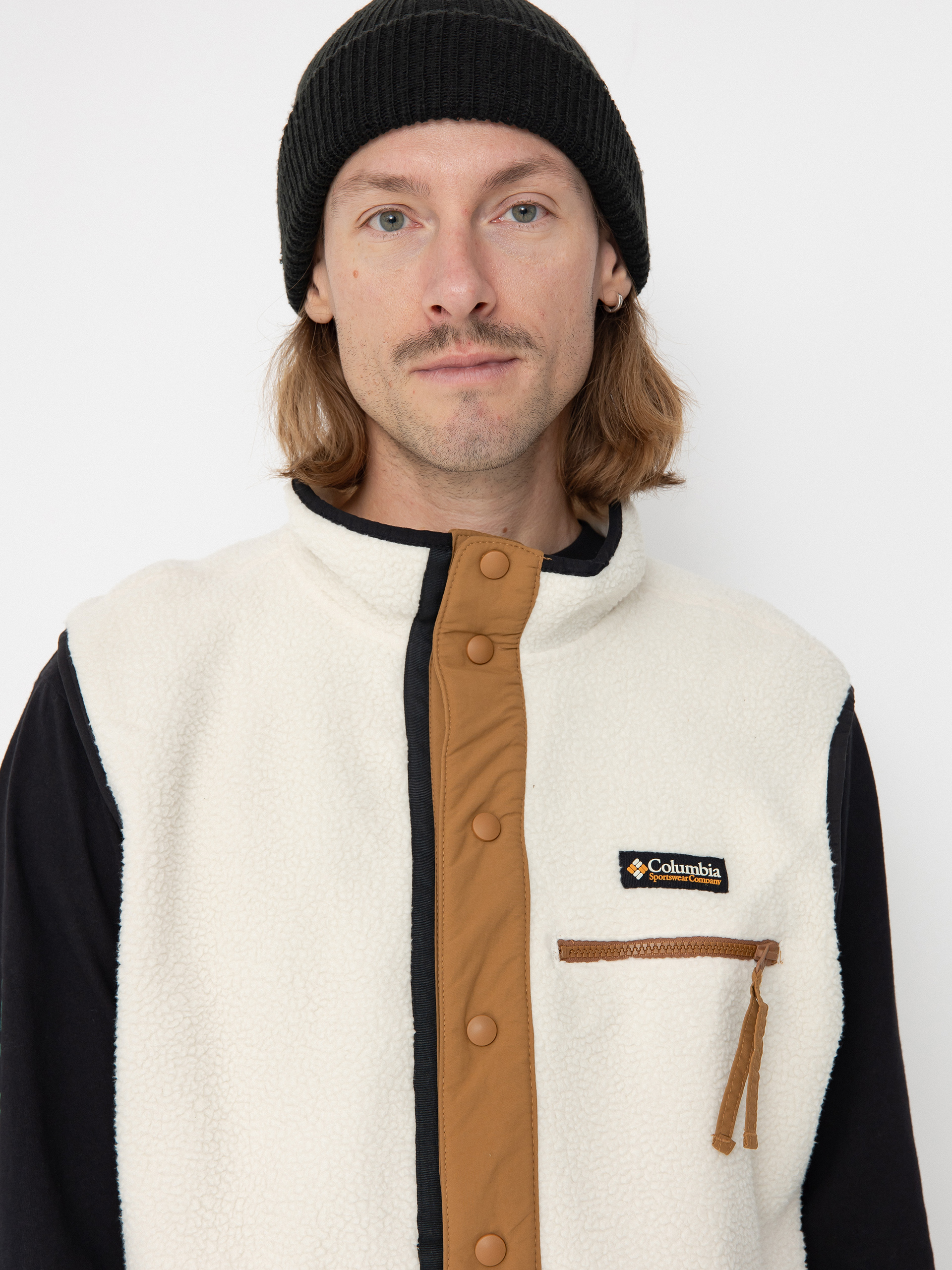 Pentru bărbați Hanorac din fleece Columbia Helvetia II Vest (chalk)