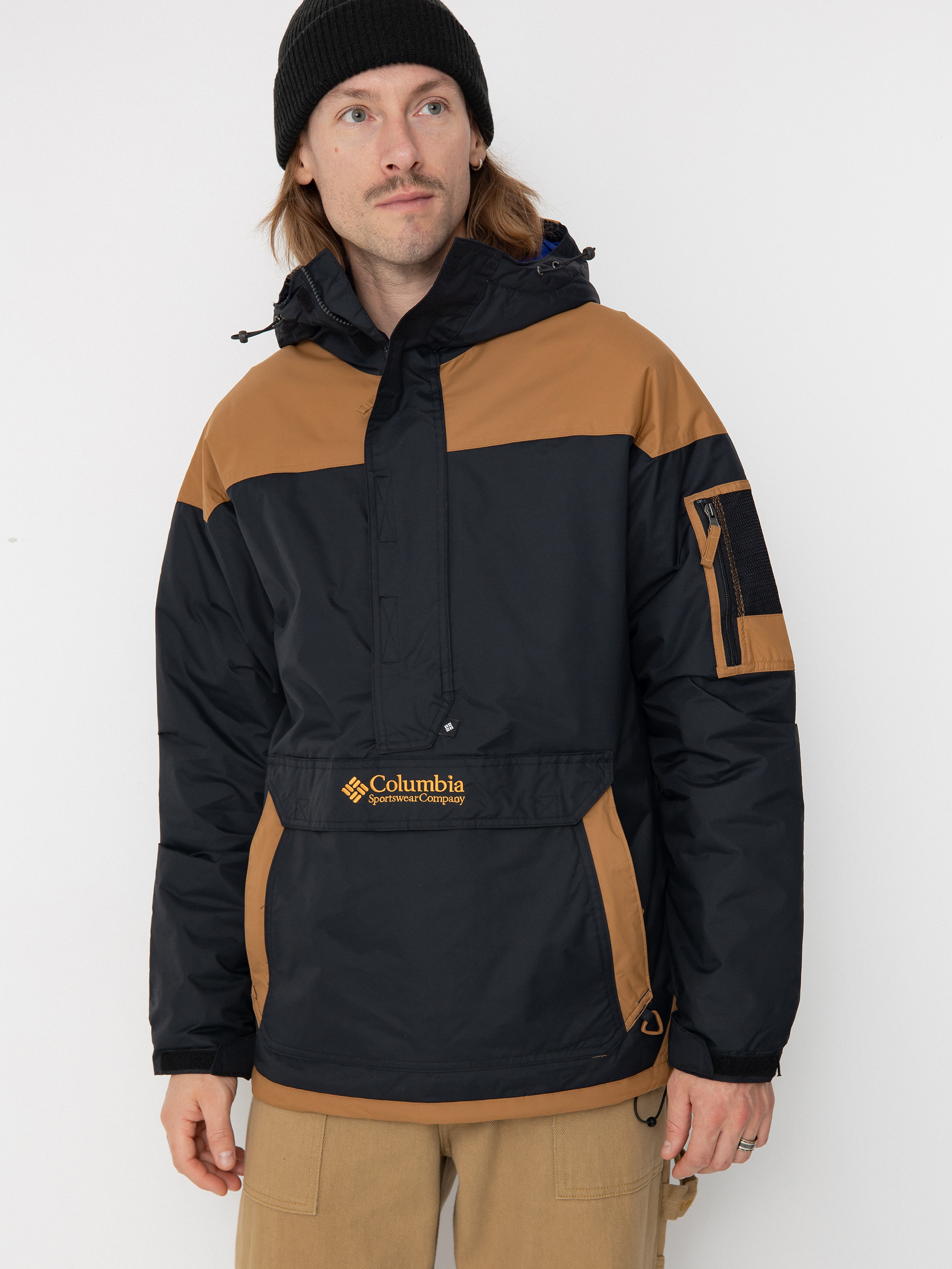 Geacu0103 Columbia Challenger II Insulated Pullover (black camel br)