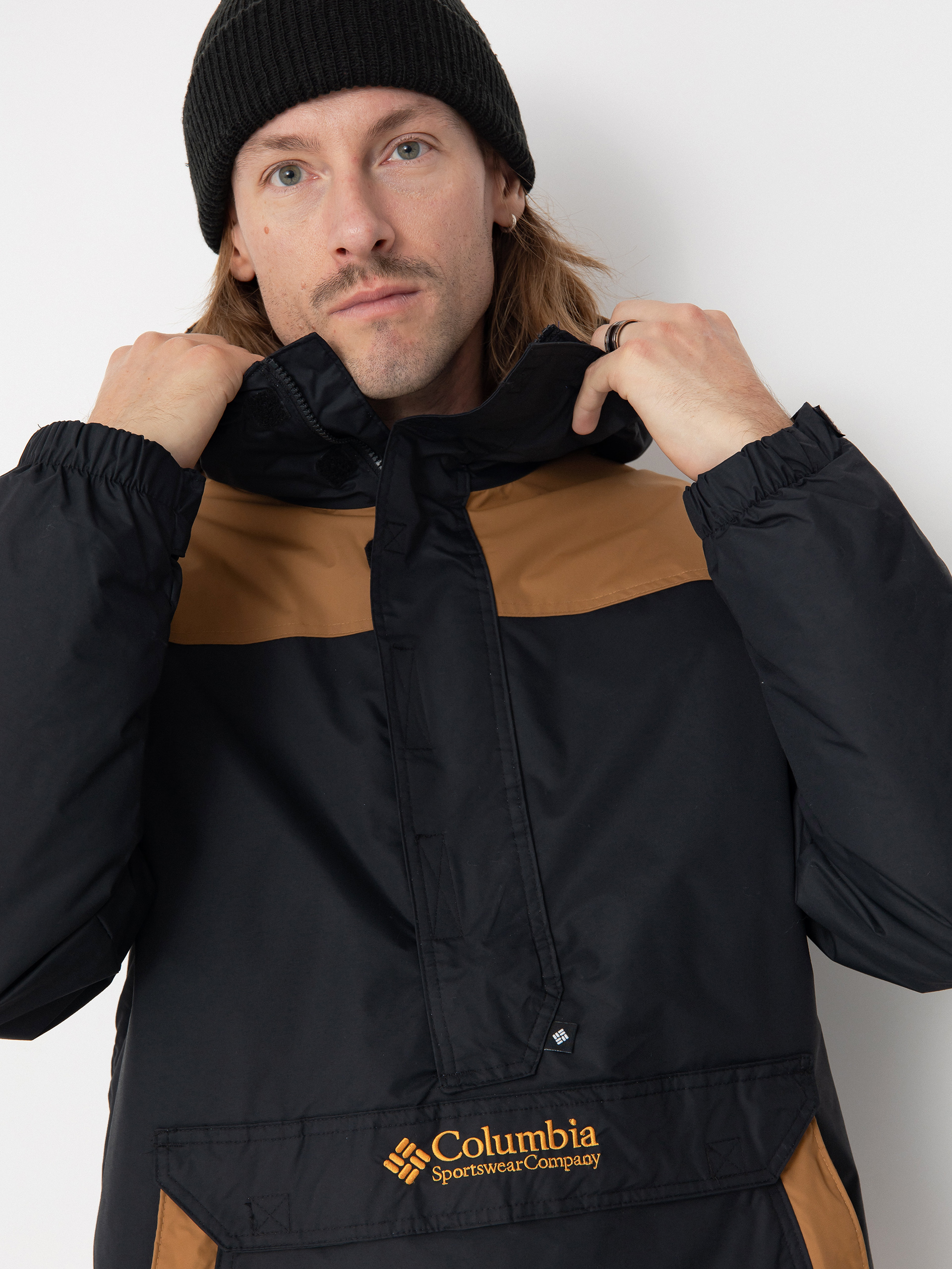 Geacă Columbia Challenger II Insulated Pullover (black camel br)