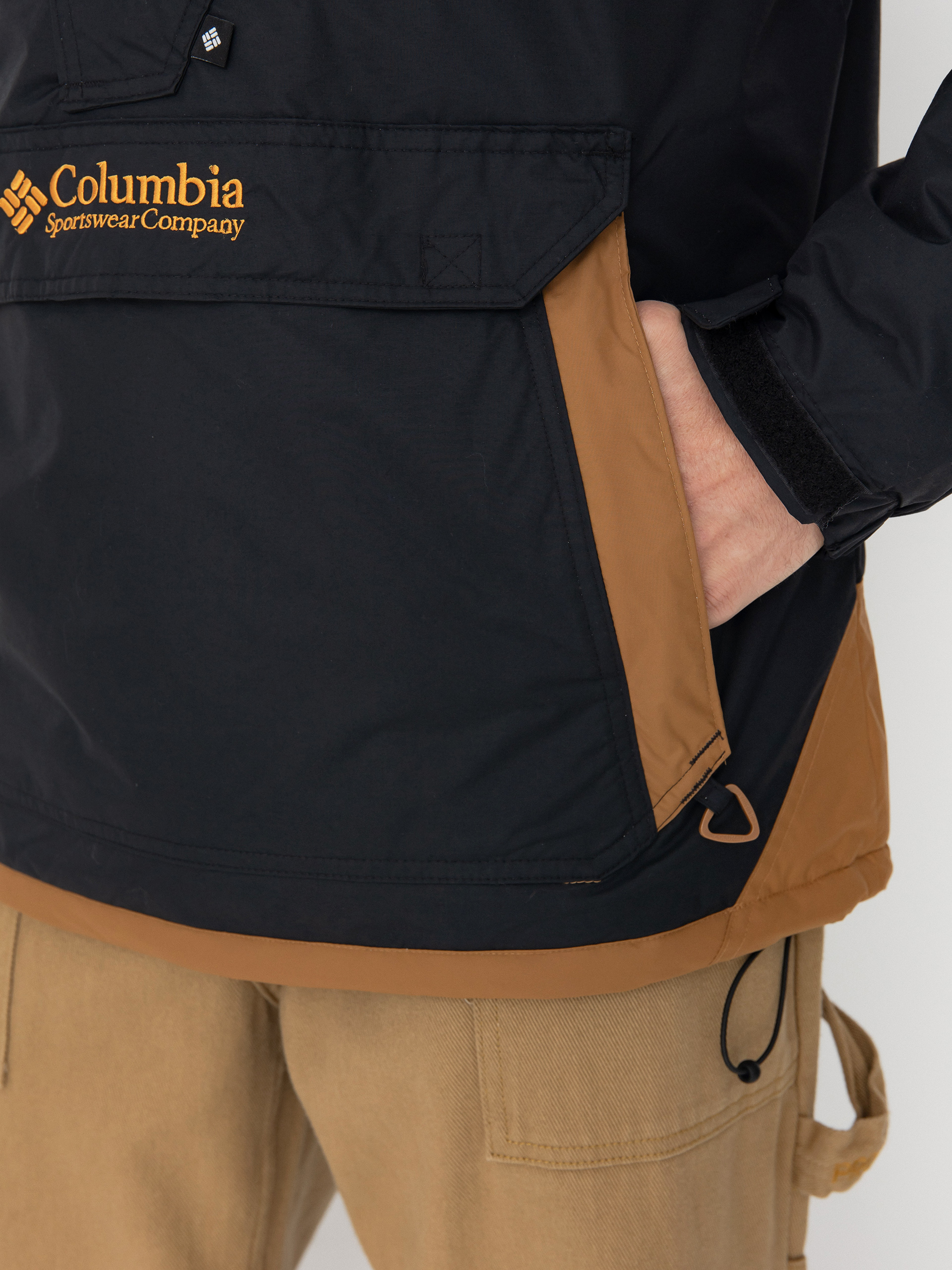Geacă Columbia Challenger II Insulated Pullover (black camel br)