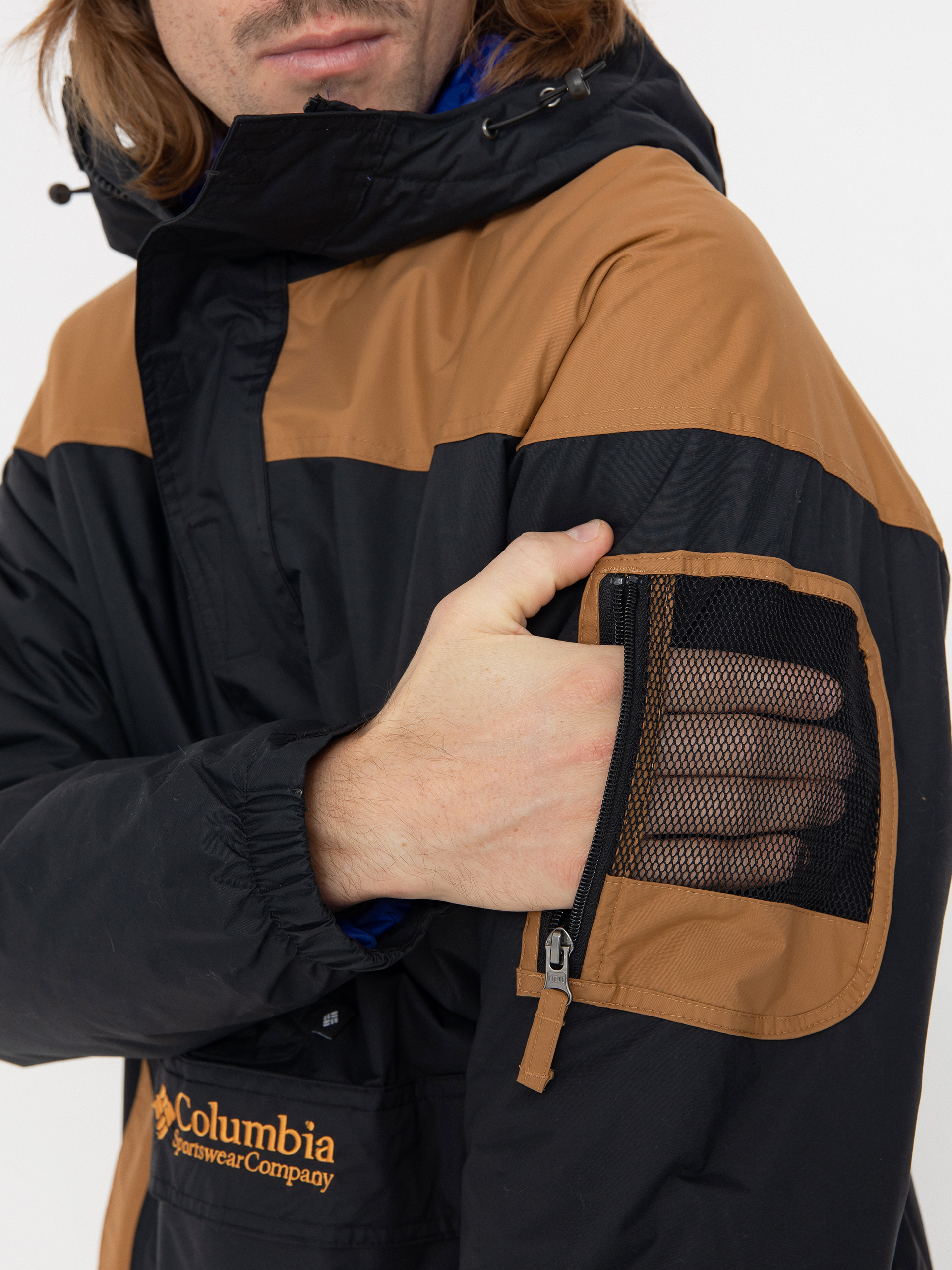 Geacă Columbia Challenger II Insulated Pullover (black camel br)