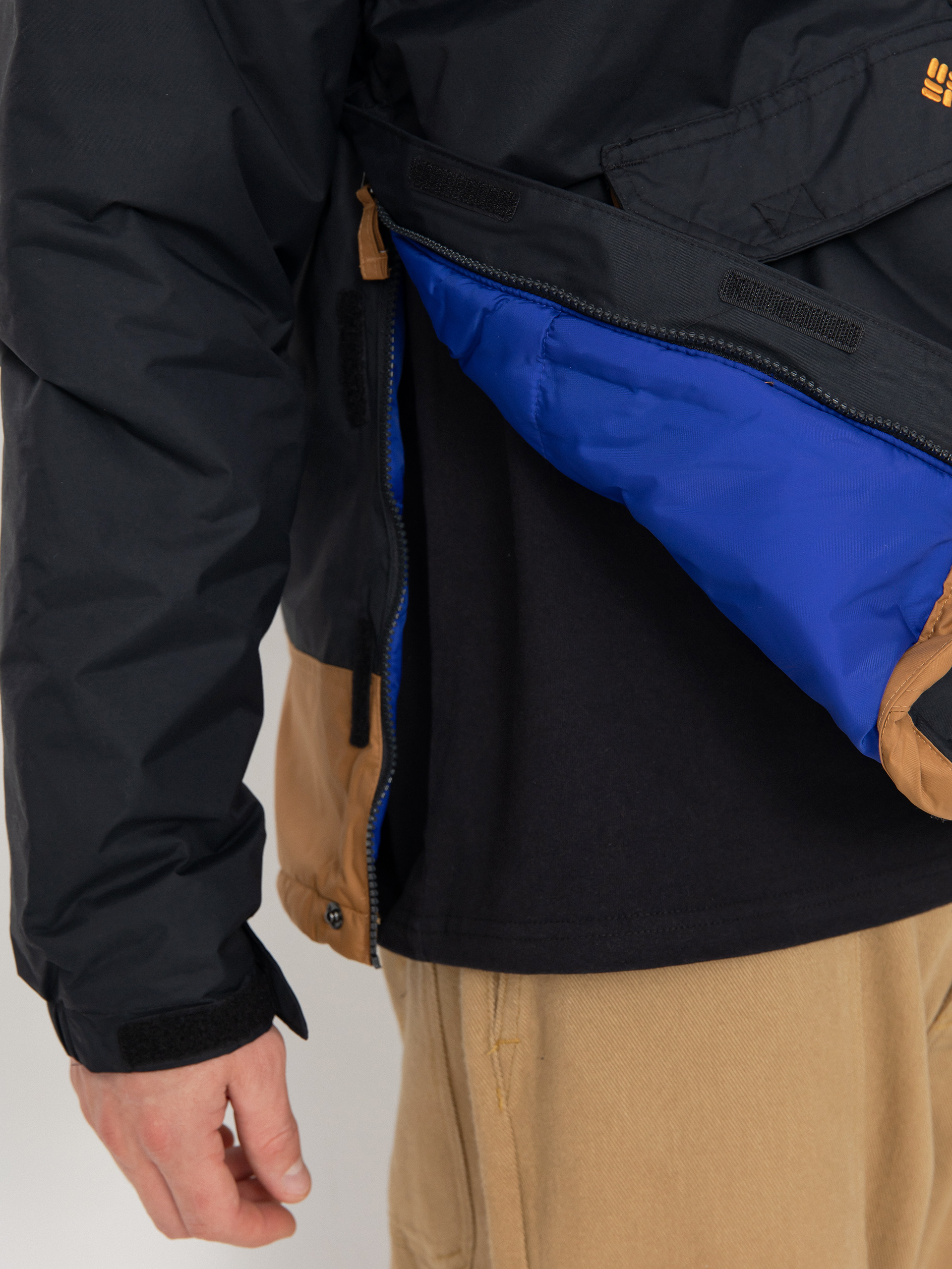 Geacă Columbia Challenger II Insulated Pullover (black camel br)