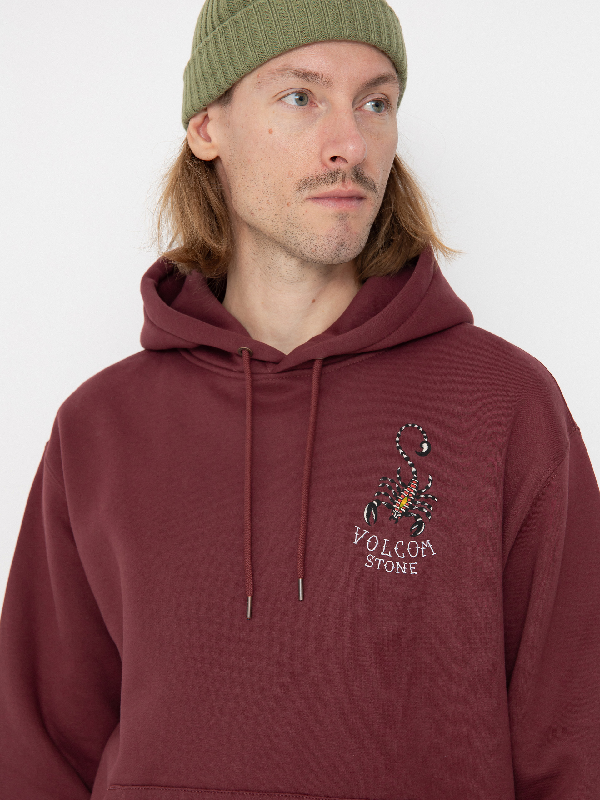 Hanorac cu glugă Volcom Lintell Classic HD (merlot)
