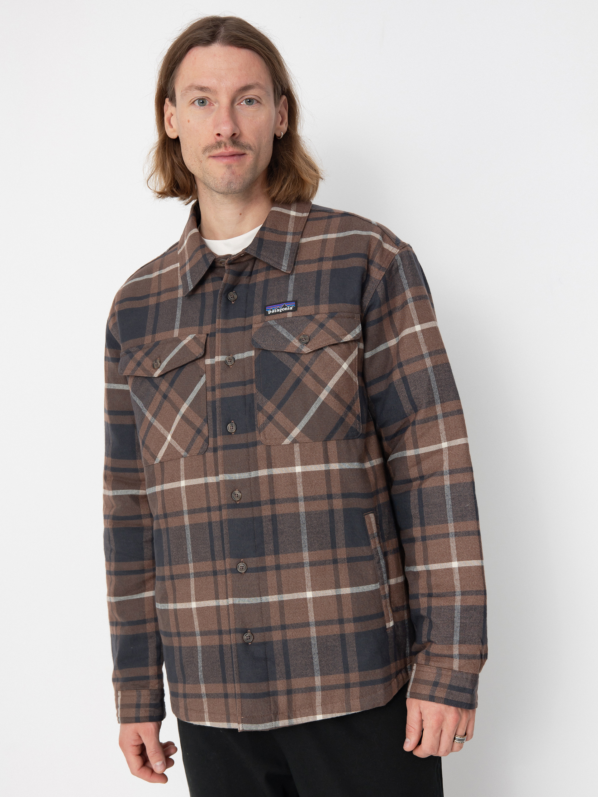 Cu0103mau0219u0103 Patagonia LW Insulated Fjord Flannel (outdoor molasses brown)