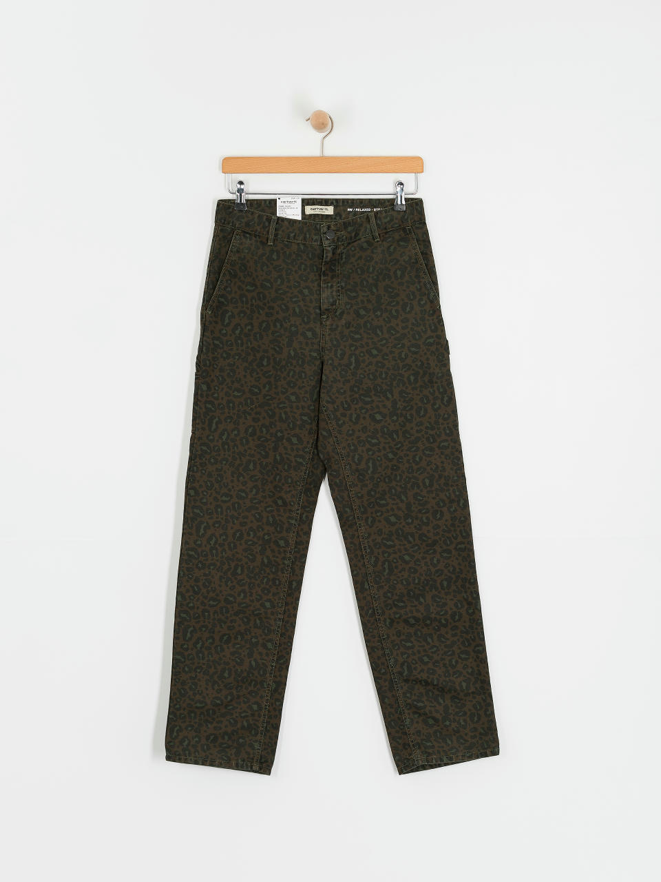 Pantaloni Carhartt WIP Leo Pierce Wmn (camo leo/tamarind/office green)