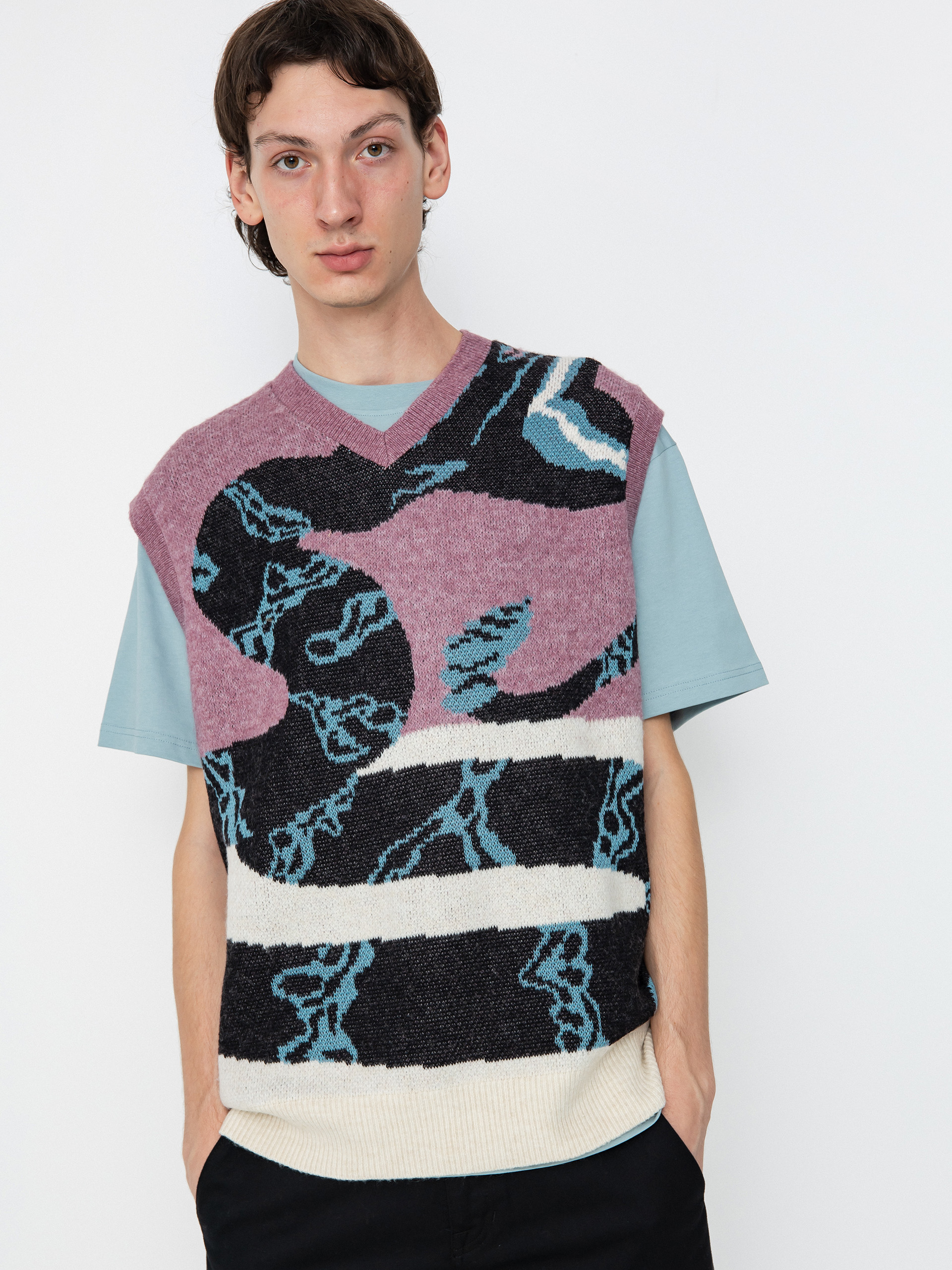 Vestu0103 Nike SB SL Sweater Snake (plum dust/lt orewood brn/black)