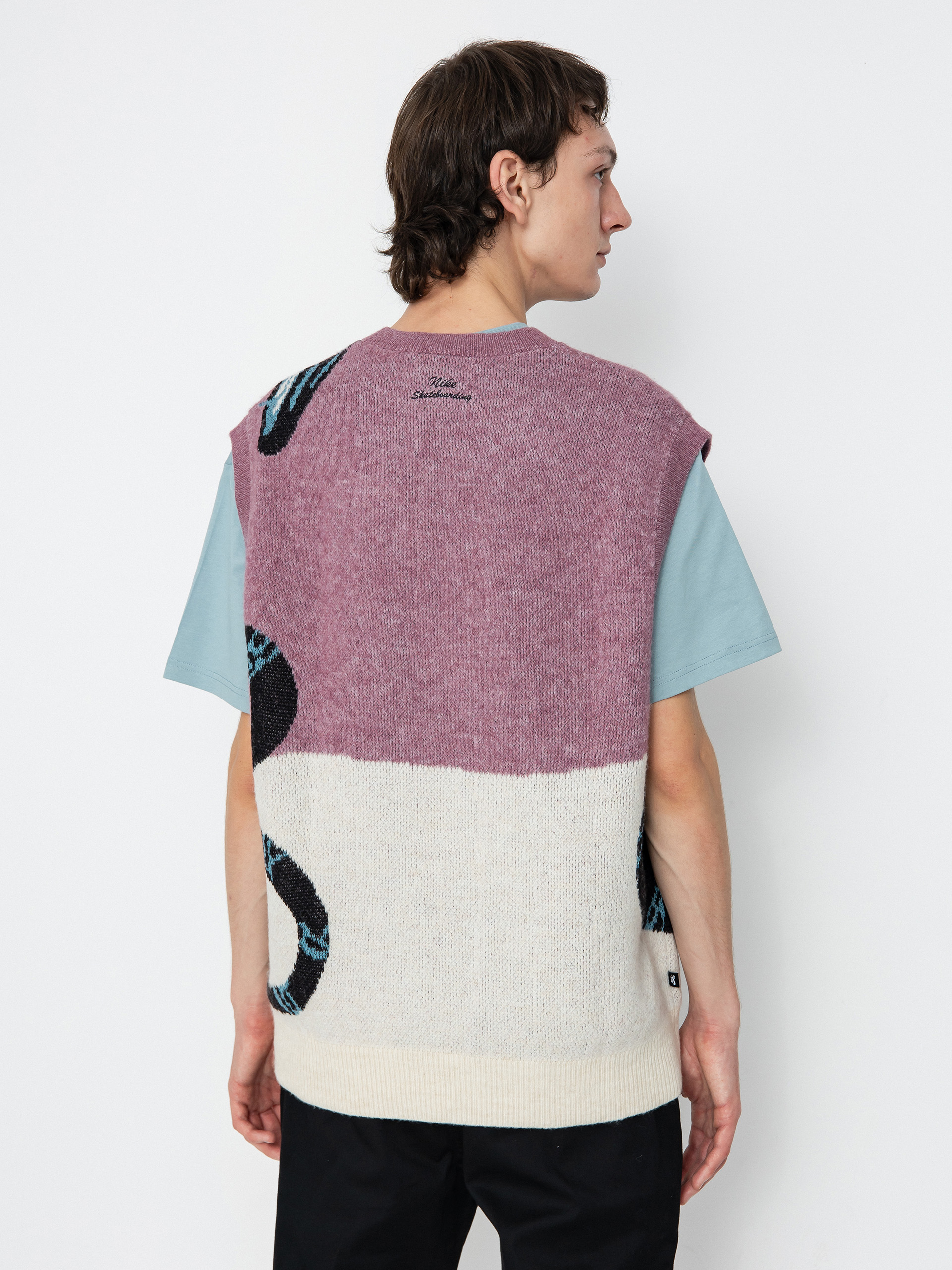 Vestă Nike SB SL Sweater Snake (plum dust/lt orewood brn/black)