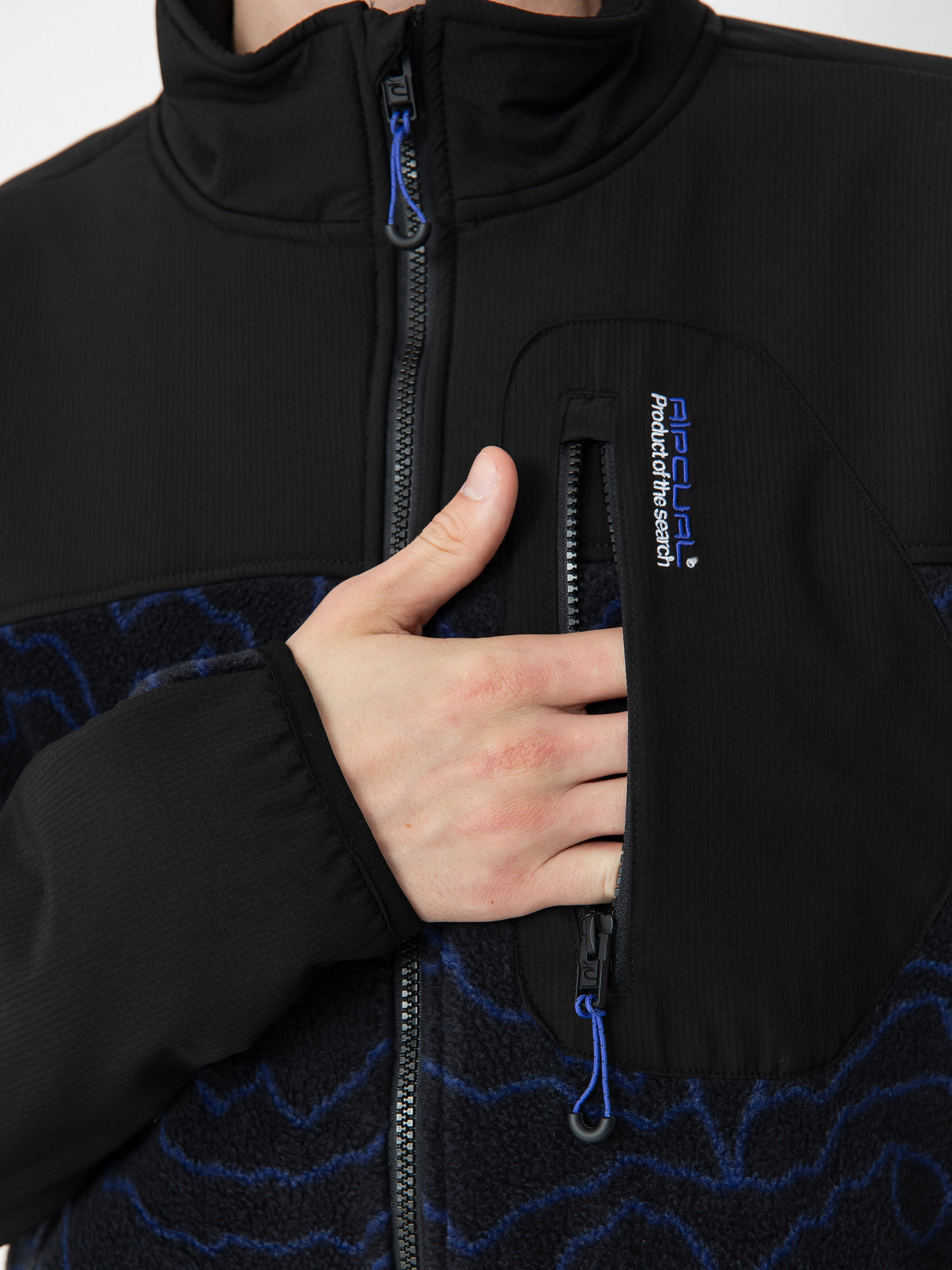 Pentru bărbați Hanorac Rip Curl Anti Series Search Zip Crew (black/berry)